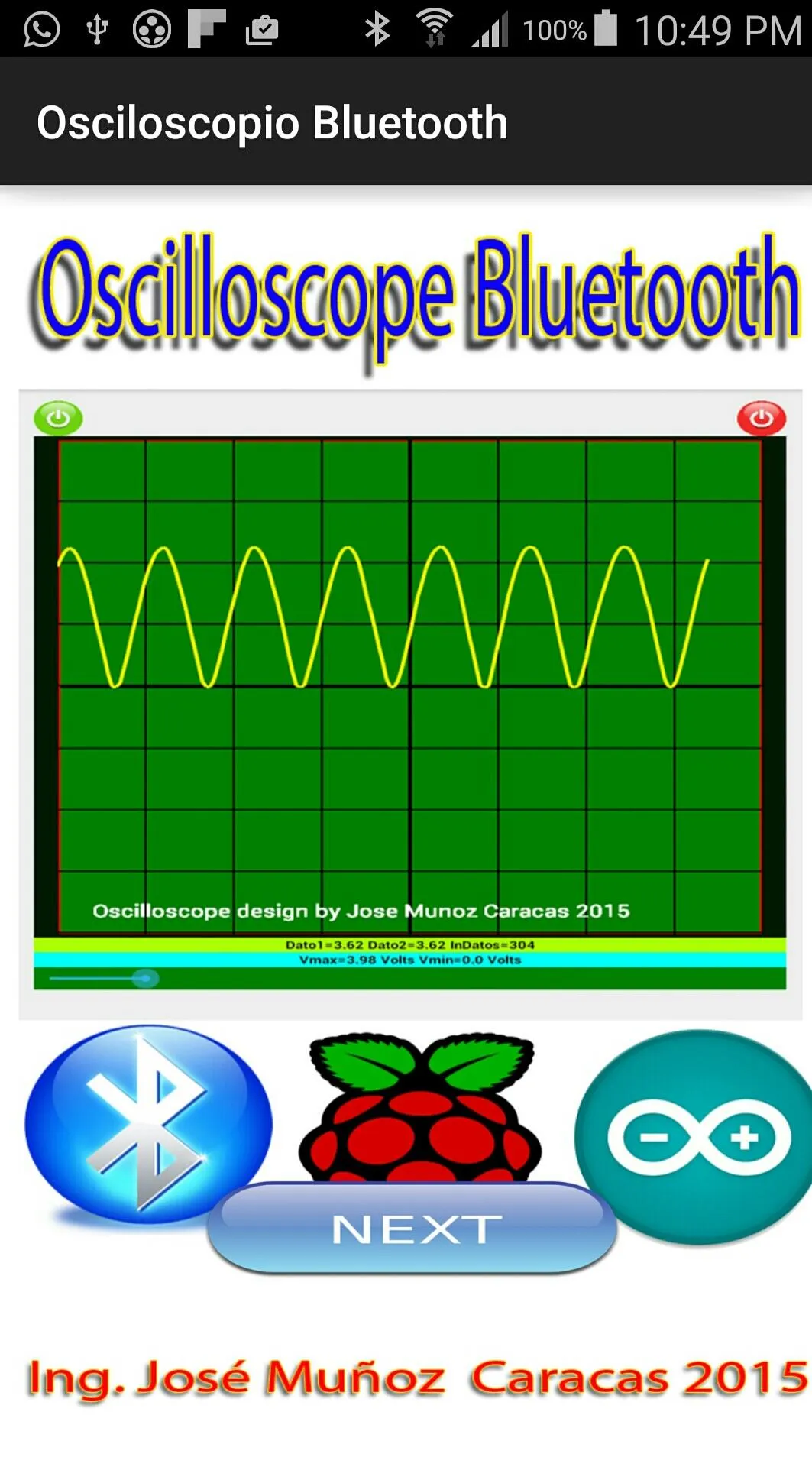 Bluetooth Oscilloscope | Indus Appstore | Screenshot