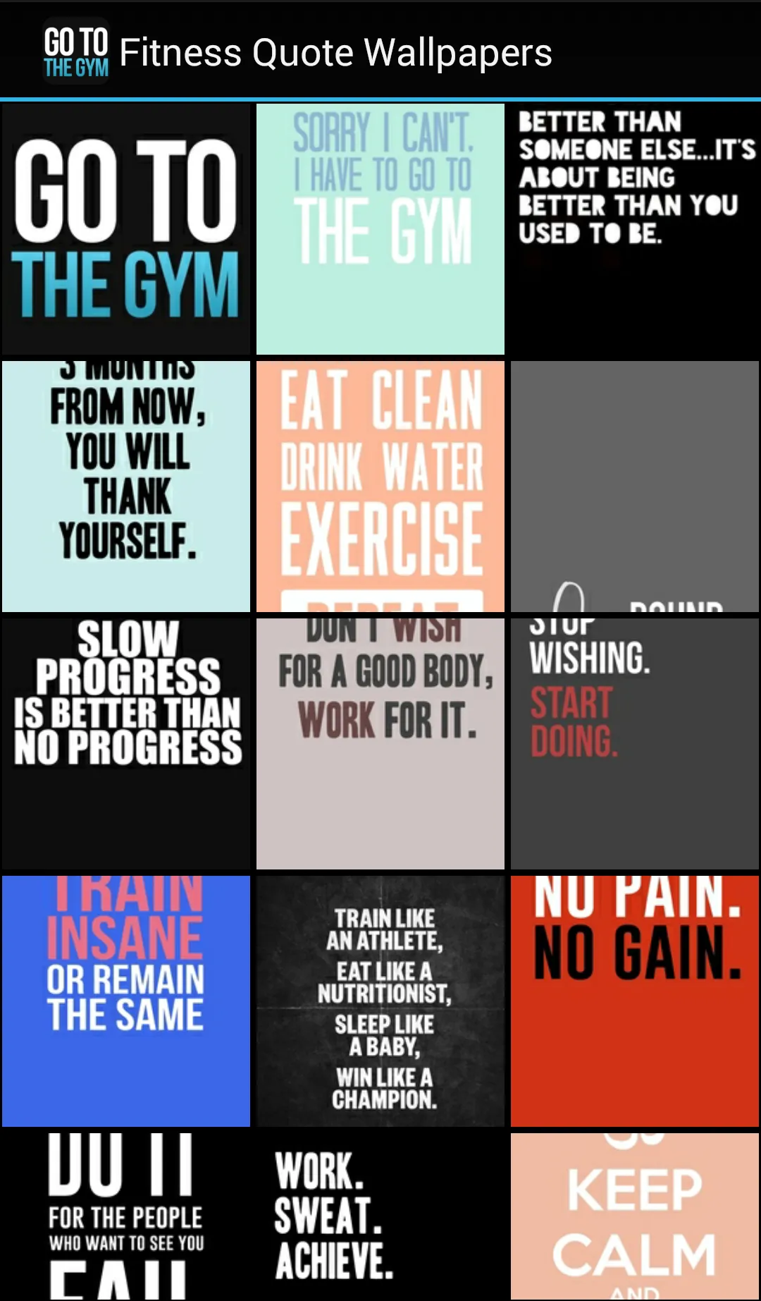 Fitness Quote Wallpapers | Indus Appstore | Screenshot