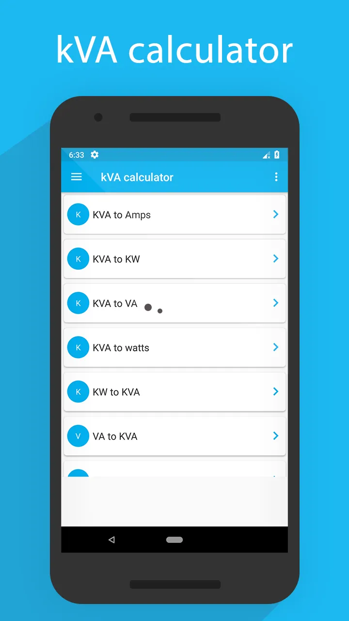 kva calculator | Indus Appstore | Screenshot