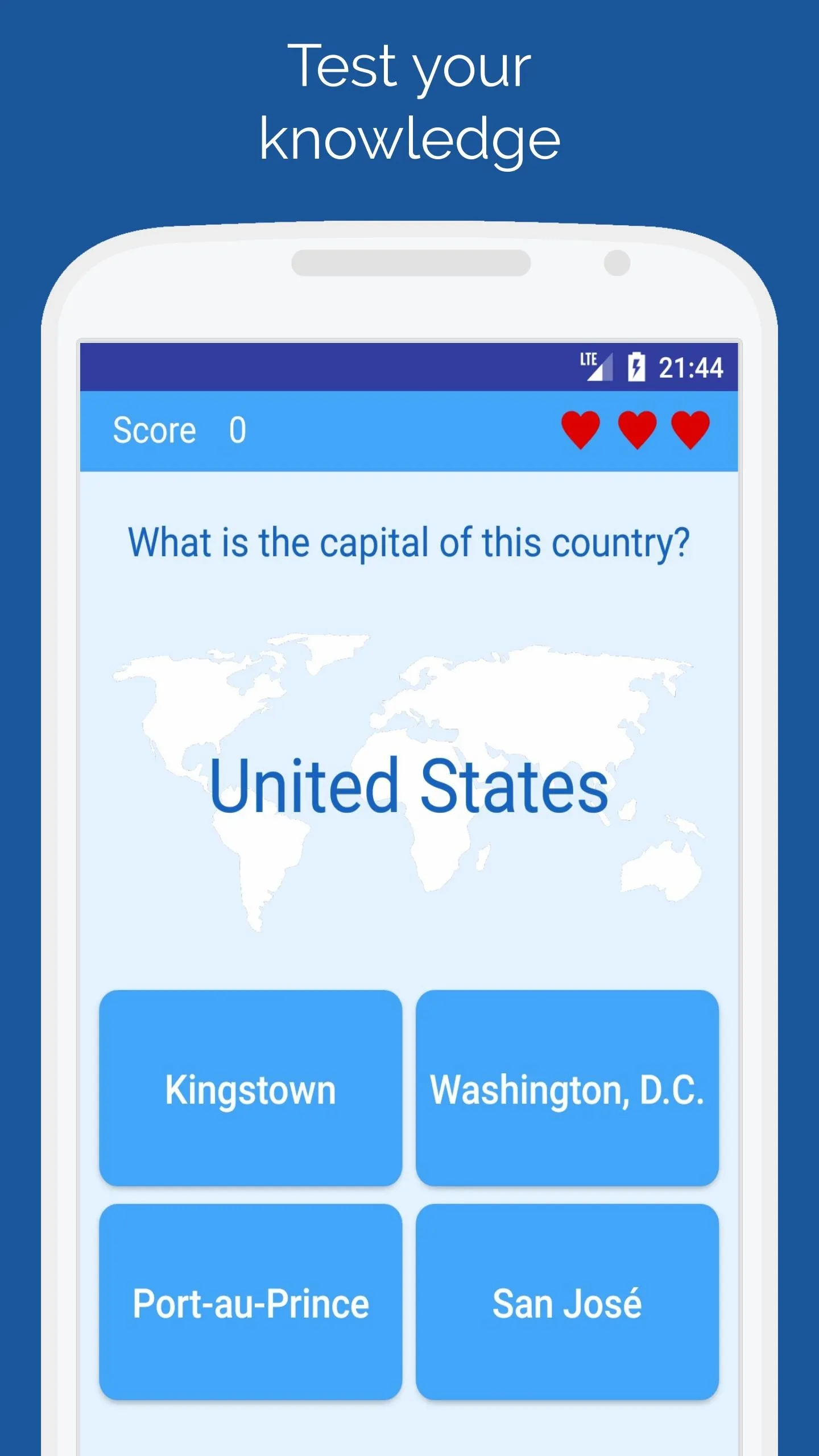 Capitals of the countries Quiz | Indus Appstore | Screenshot