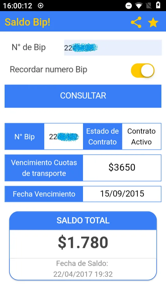 Saldo Bip! | Indus Appstore | Screenshot