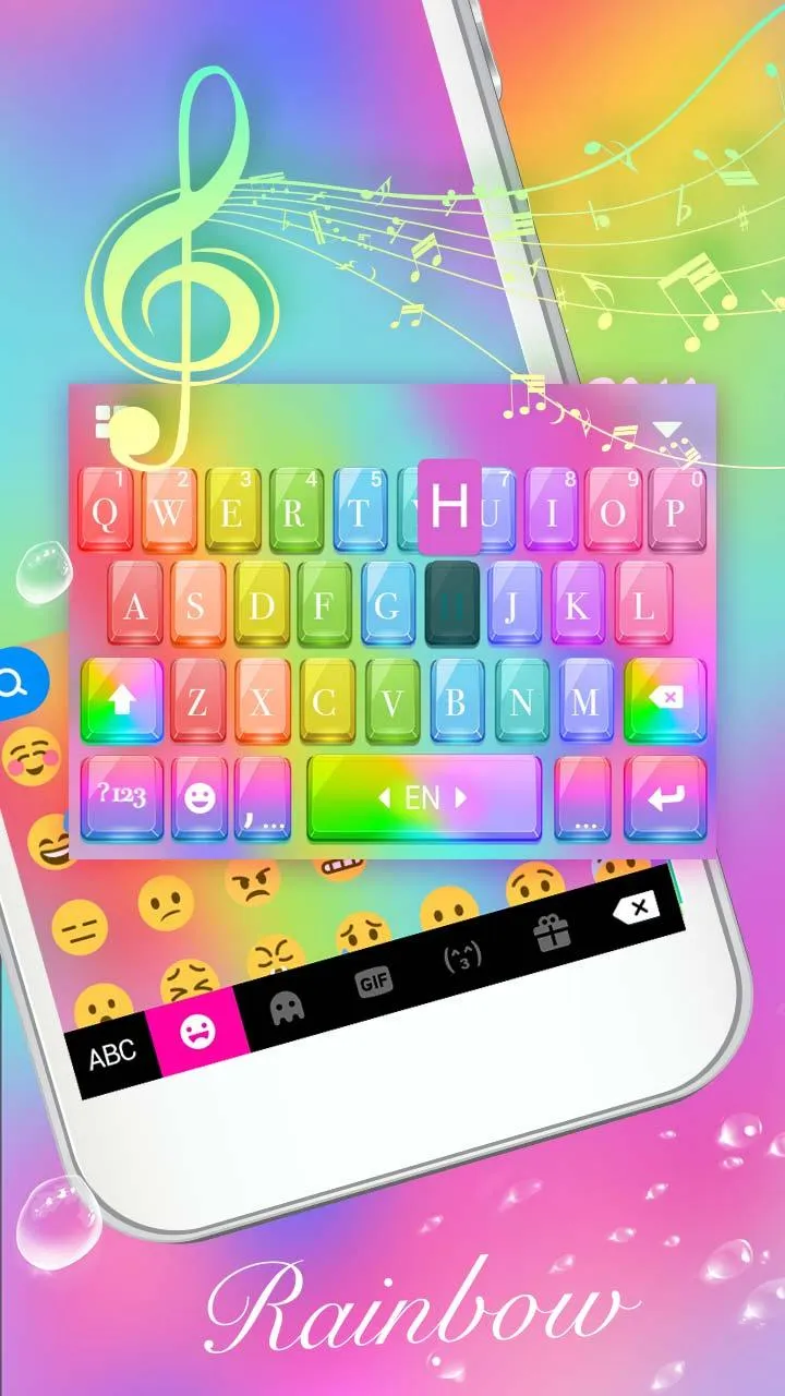 Rainbow1 Keyboard Theme | Indus Appstore | Screenshot