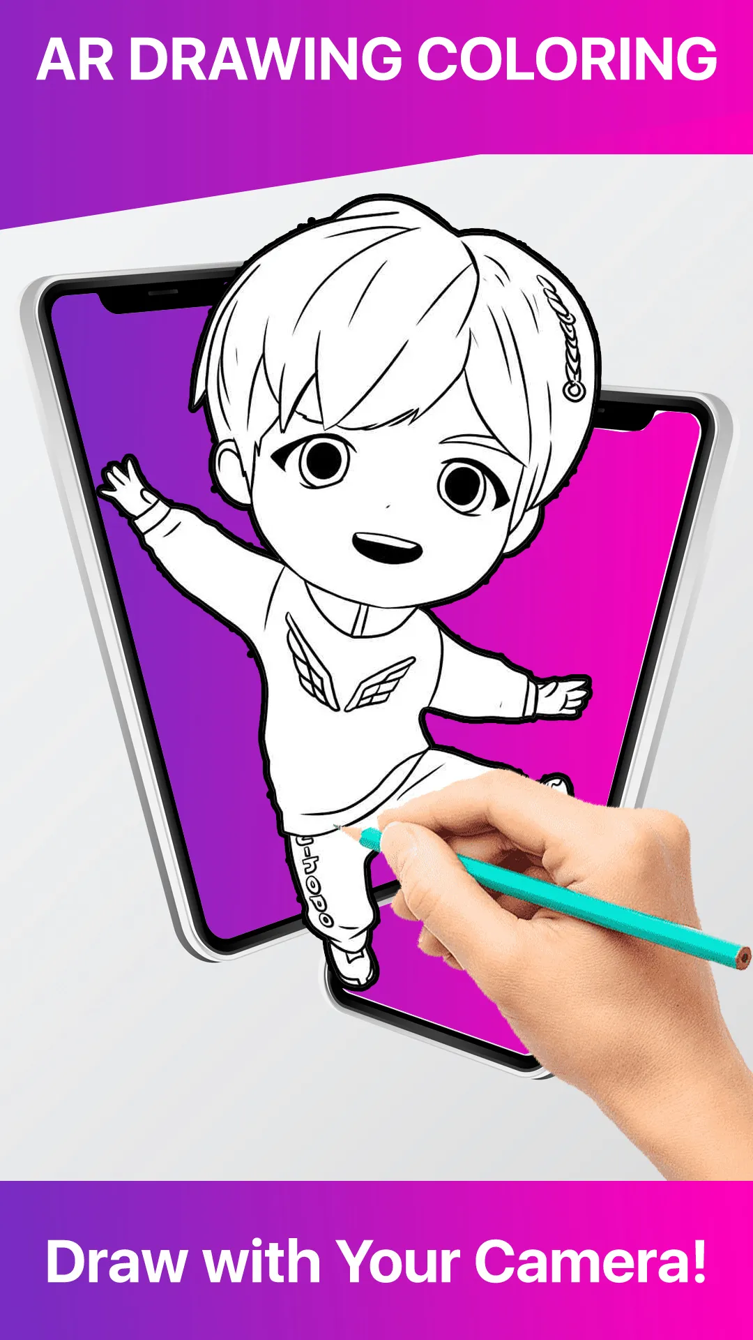 AR Draw Coloring Tiny Tan BTS | Indus Appstore | Screenshot