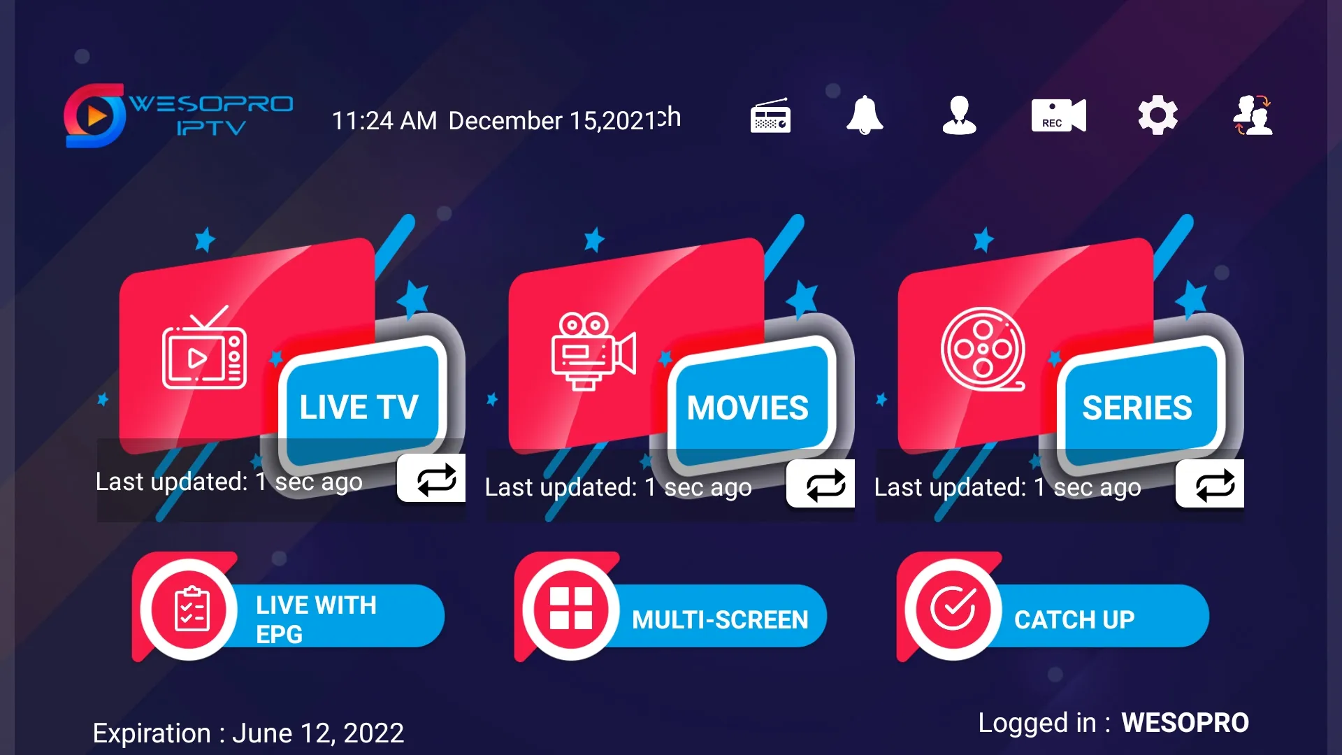 WESOPRO IPTV PRO | Indus Appstore | Screenshot