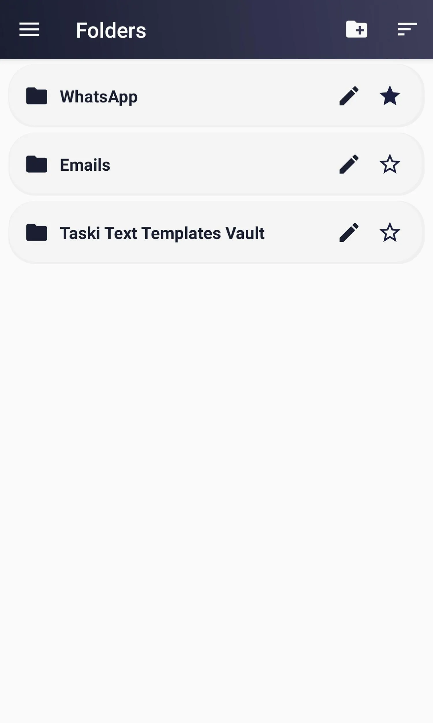 Taski Text Templates Vault | Indus Appstore | Screenshot