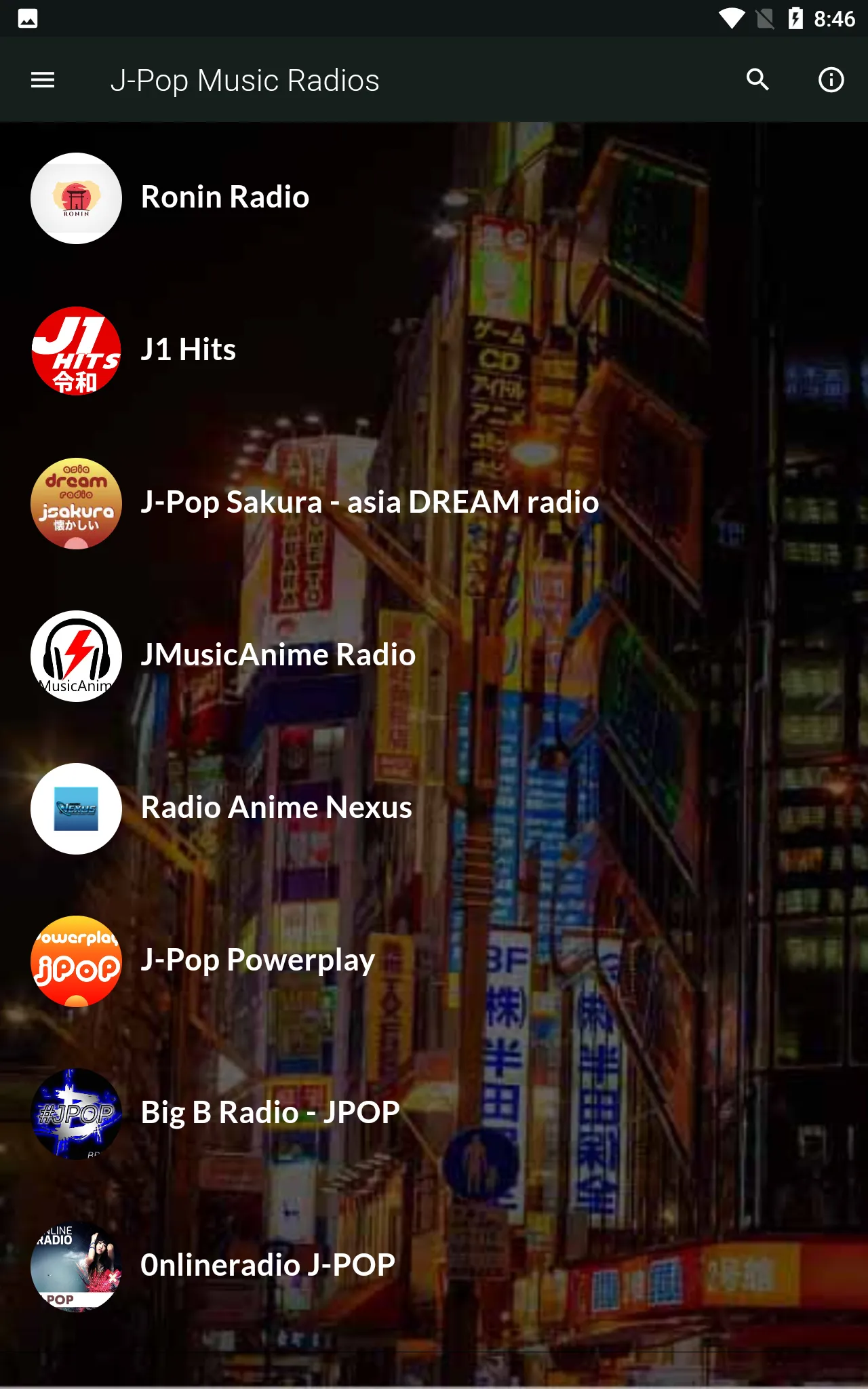 J-Pop Music Radios | Indus Appstore | Screenshot