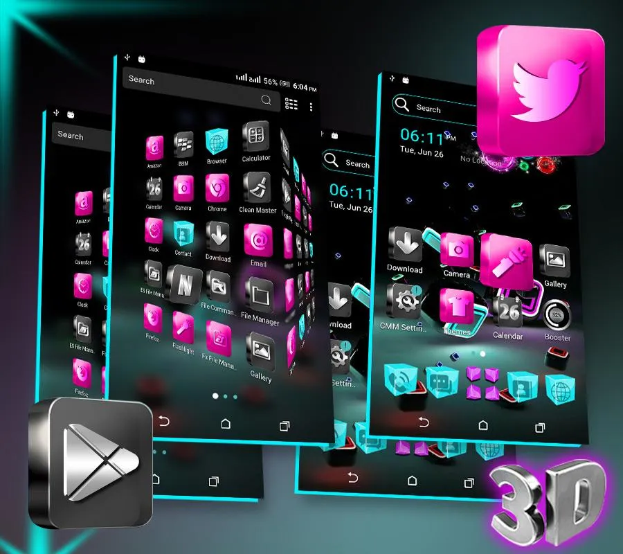 3D Icon Launcher Theme | Indus Appstore | Screenshot