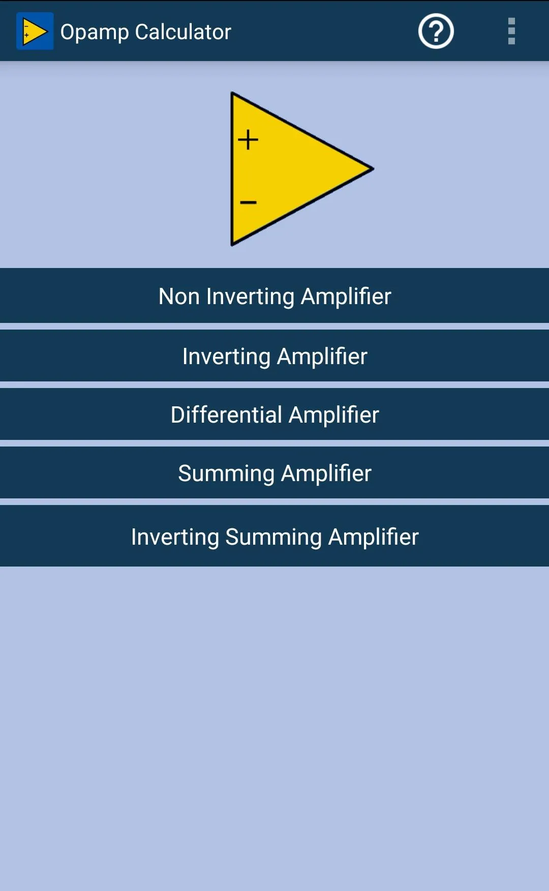 Opamp Calculator | Indus Appstore | Screenshot