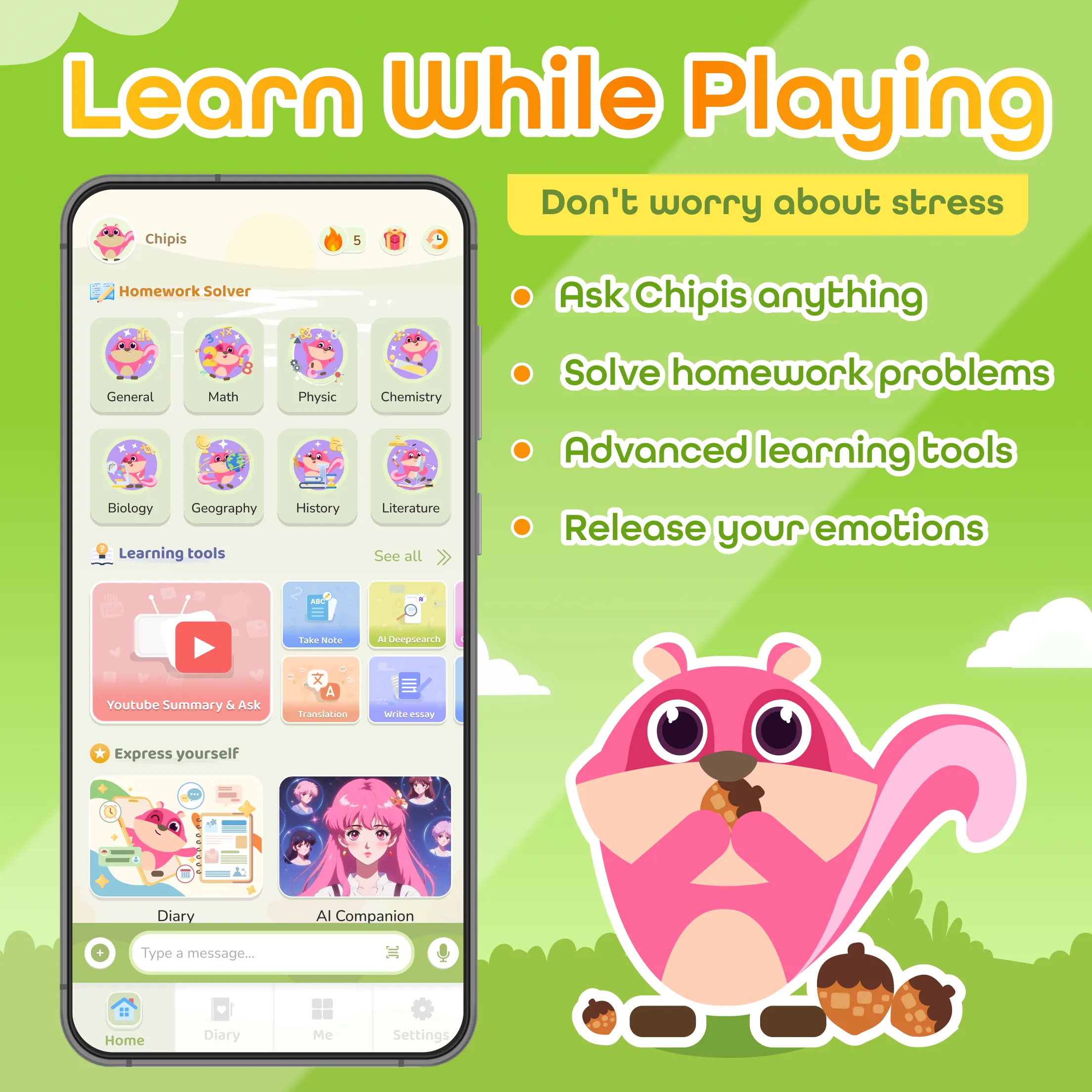 Chipis: AI Chat, Homework Help | Indus Appstore | Screenshot