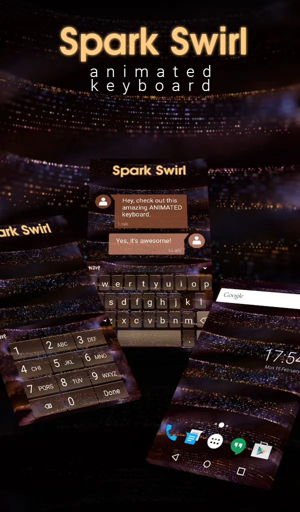 Spark Swirl Animated Keyboard | Indus Appstore | Screenshot