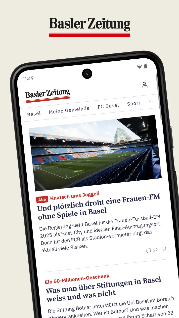 Basler Zeitung Nachrichten | Indus Appstore | Screenshot