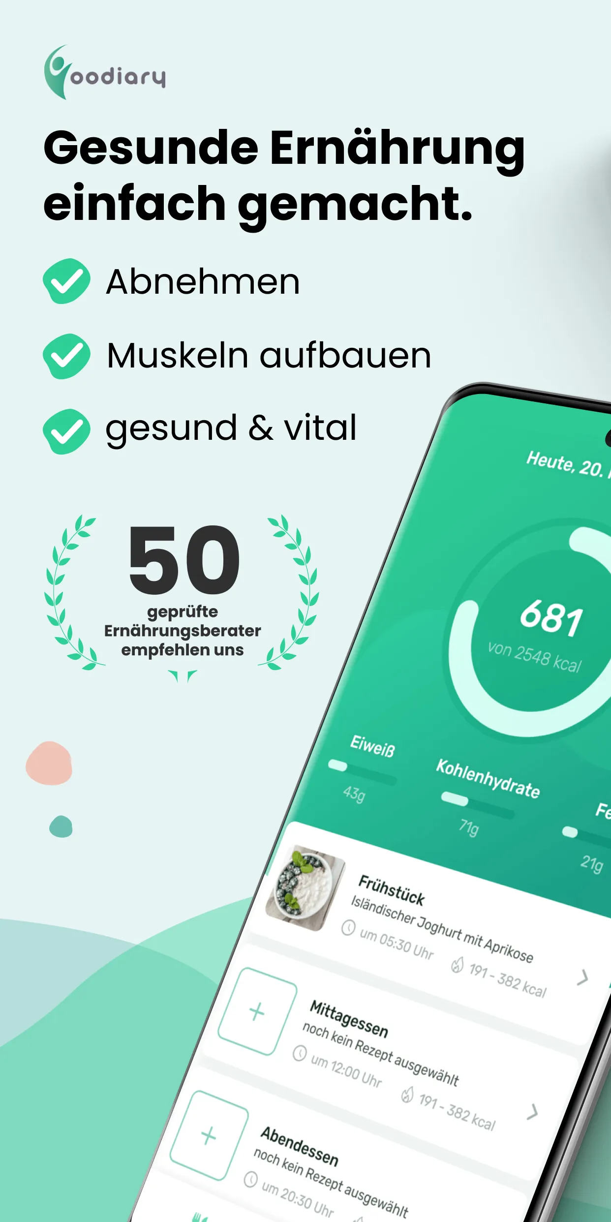 Foodiary: Ernährungsplaner-App | Indus Appstore | Screenshot