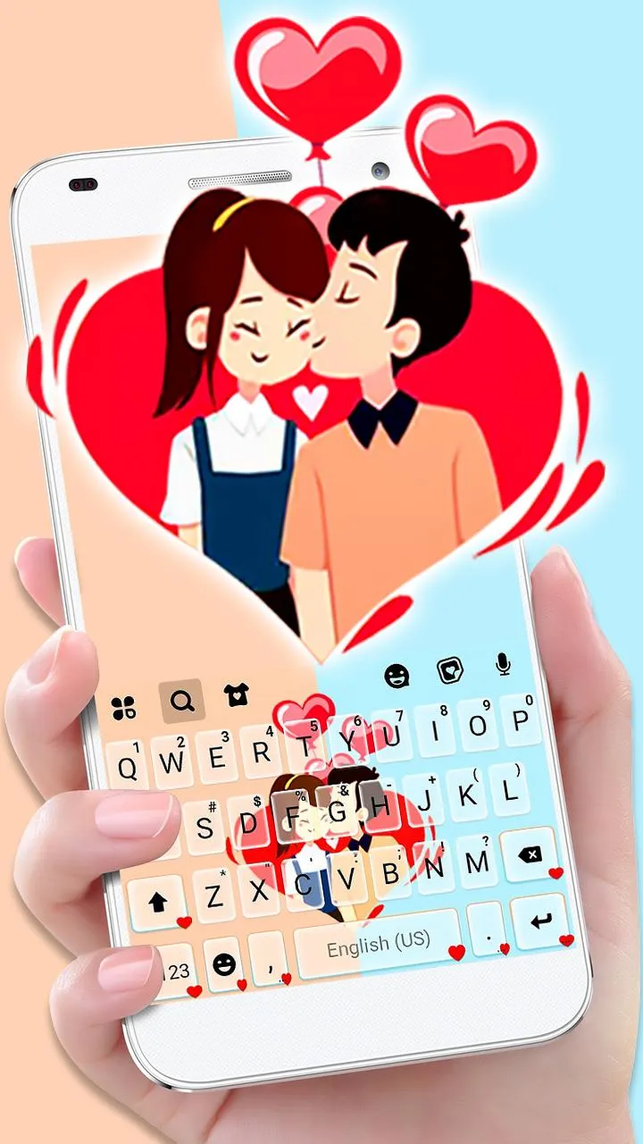 Lover Kiss Keyboard Theme | Indus Appstore | Screenshot