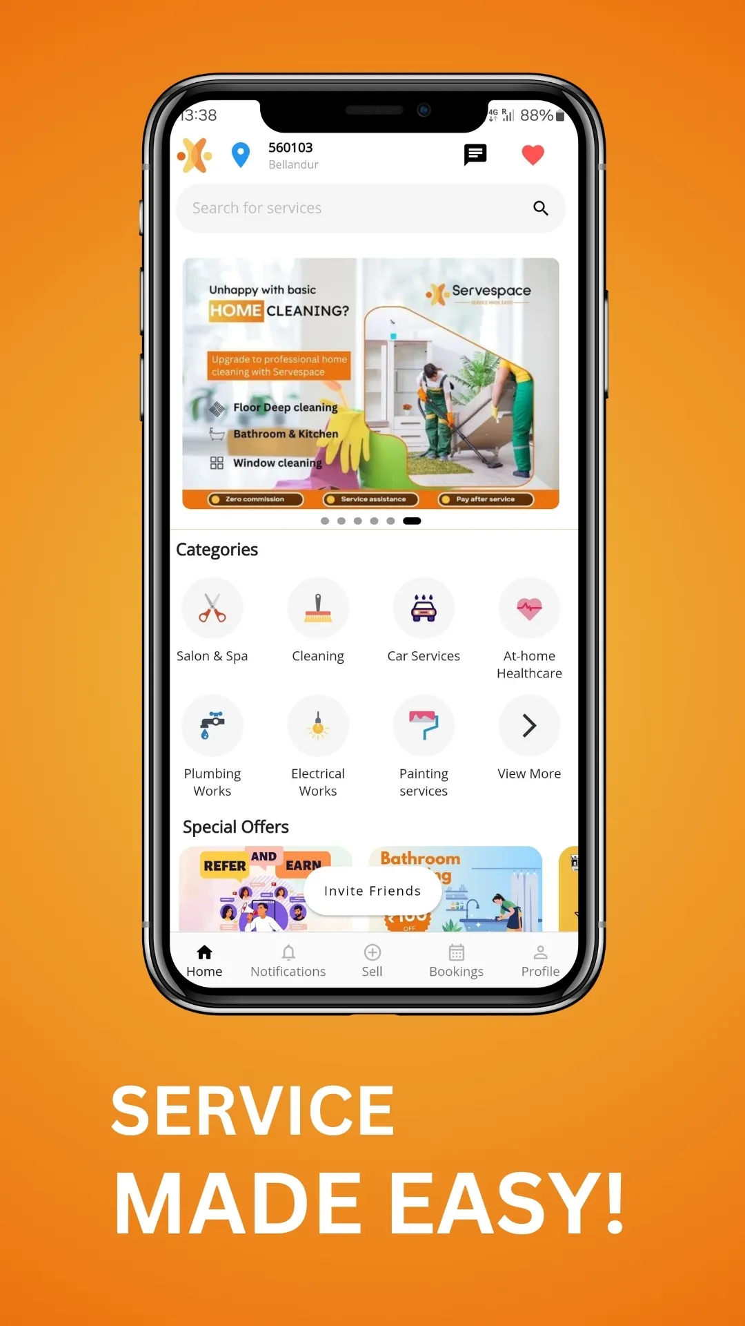 Servespace: Book Home Services | Indus Appstore | Screenshot