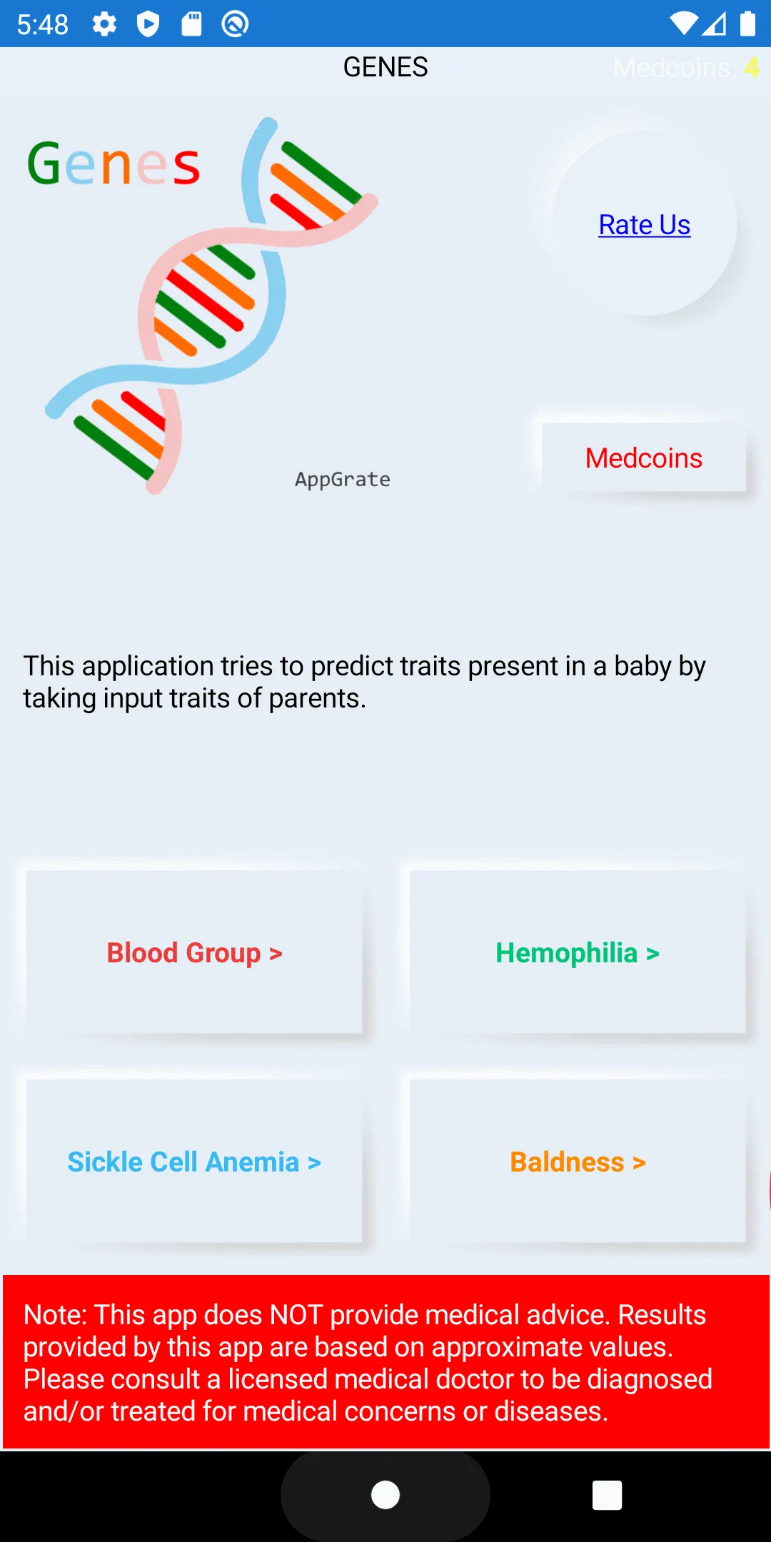 Genes (previously Blood Group) | Indus Appstore | Screenshot