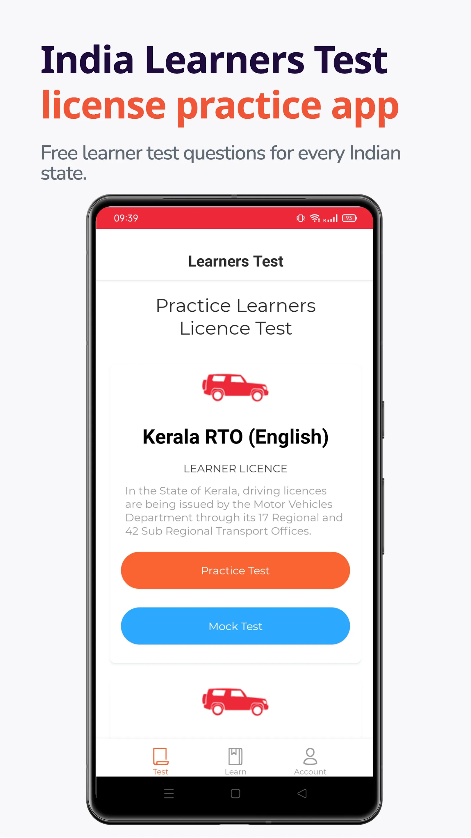 Learners Test - India RTO Exam | Indus Appstore | Screenshot