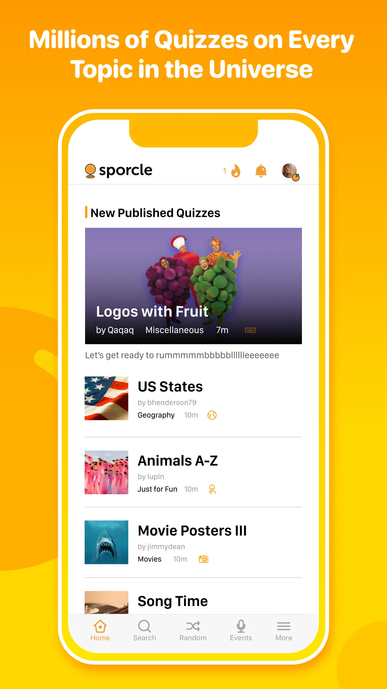 Sporcle | Indus Appstore | Screenshot