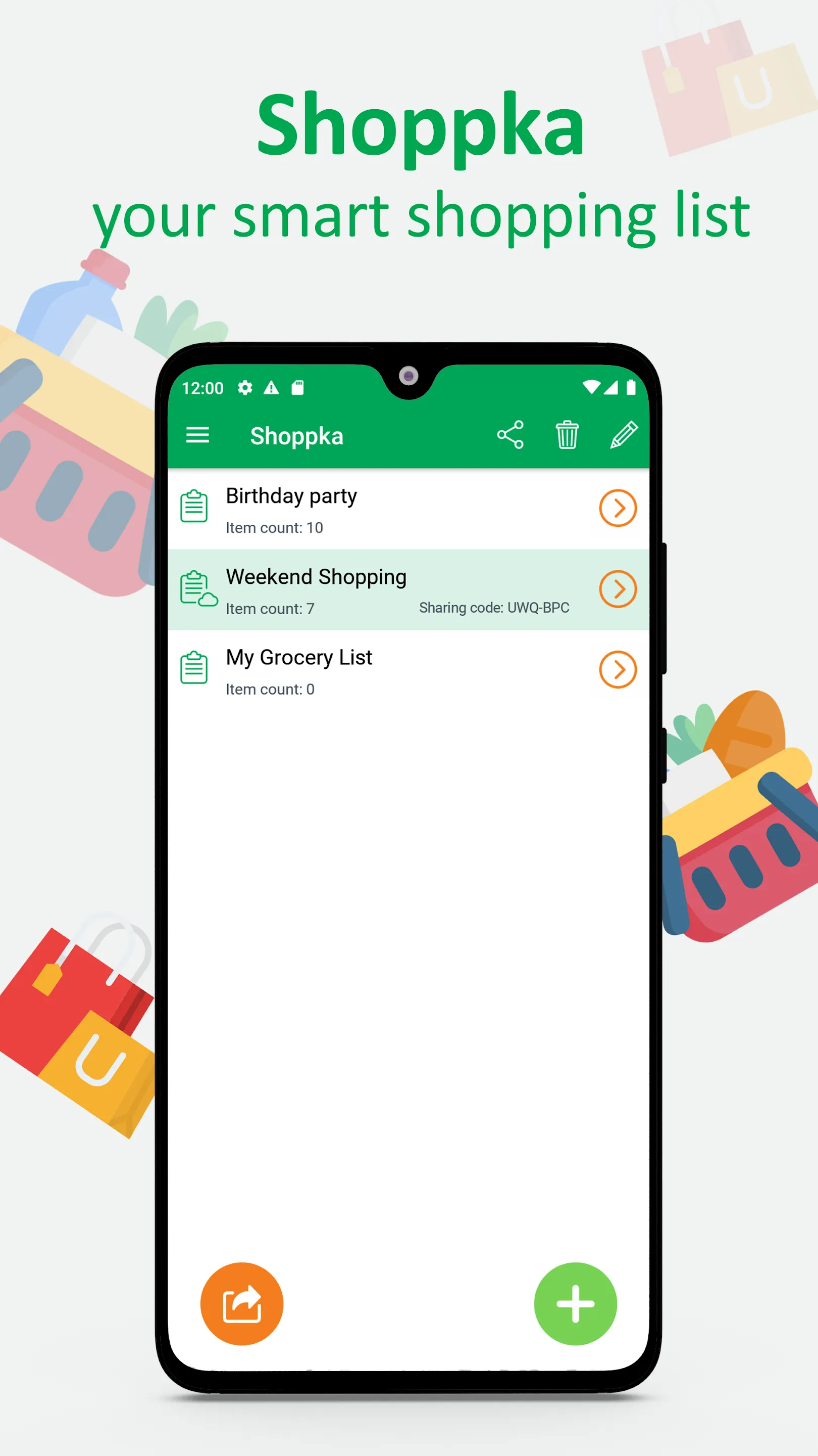 Smart shopping list - Shoppka | Indus Appstore | Screenshot