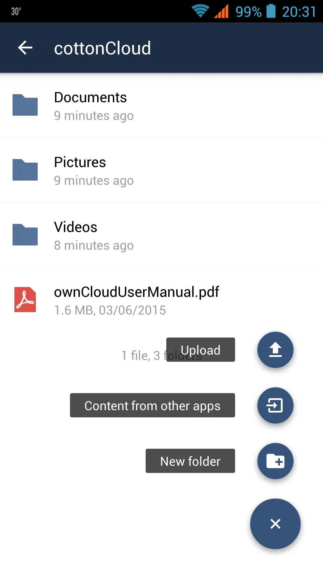 cottonCloud (ownCloud client) | Indus Appstore | Screenshot