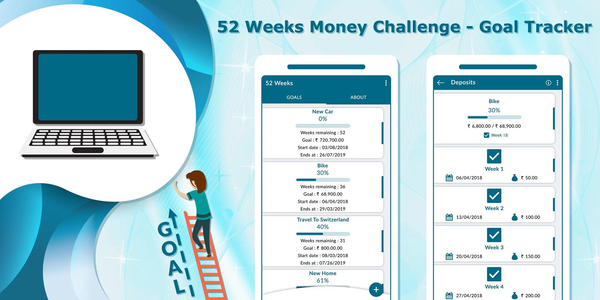 52 Weeks Money Challenge – Goa | Indus Appstore | Screenshot