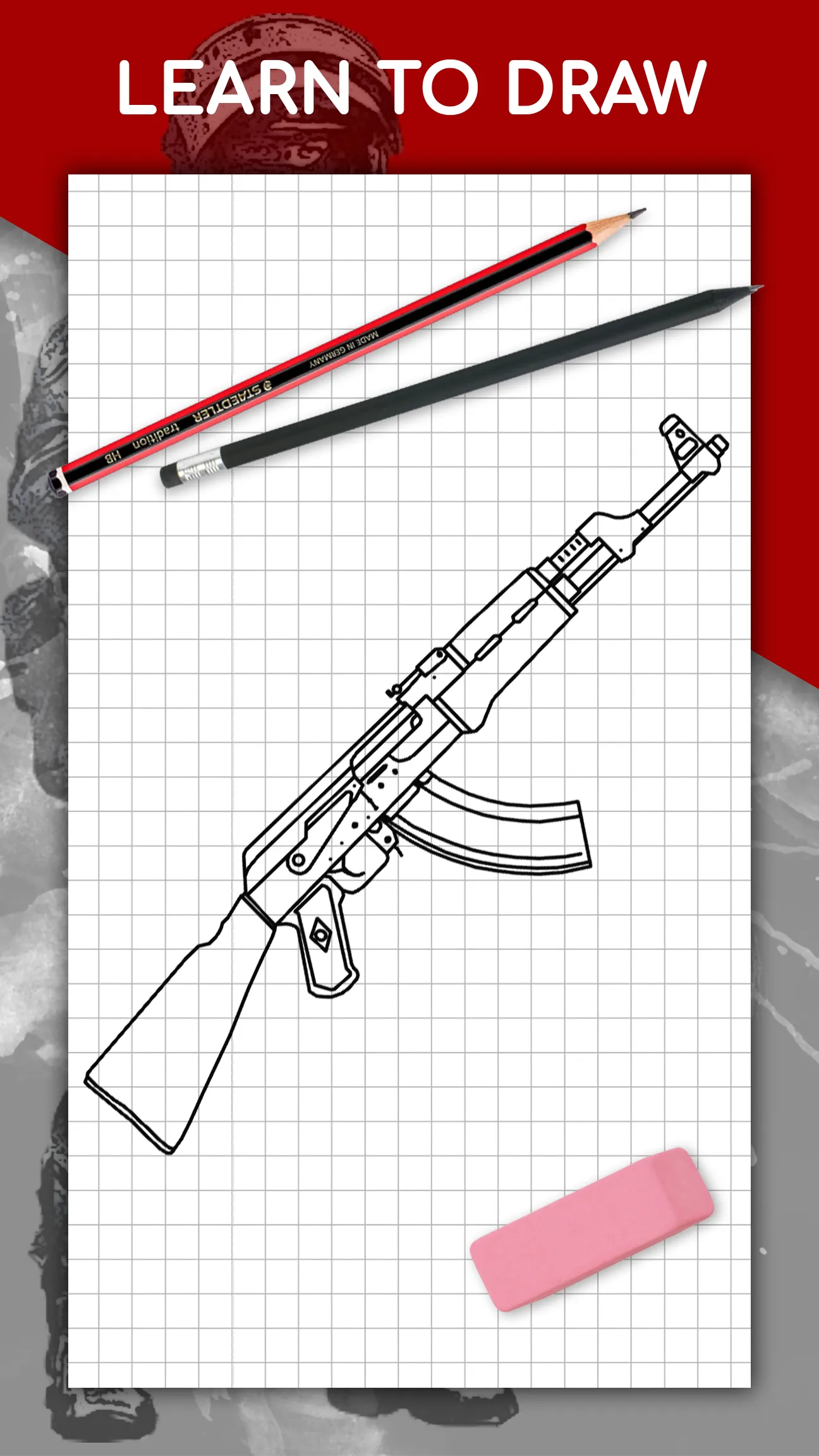 How to draw weapons by steps | Indus Appstore | Screenshot