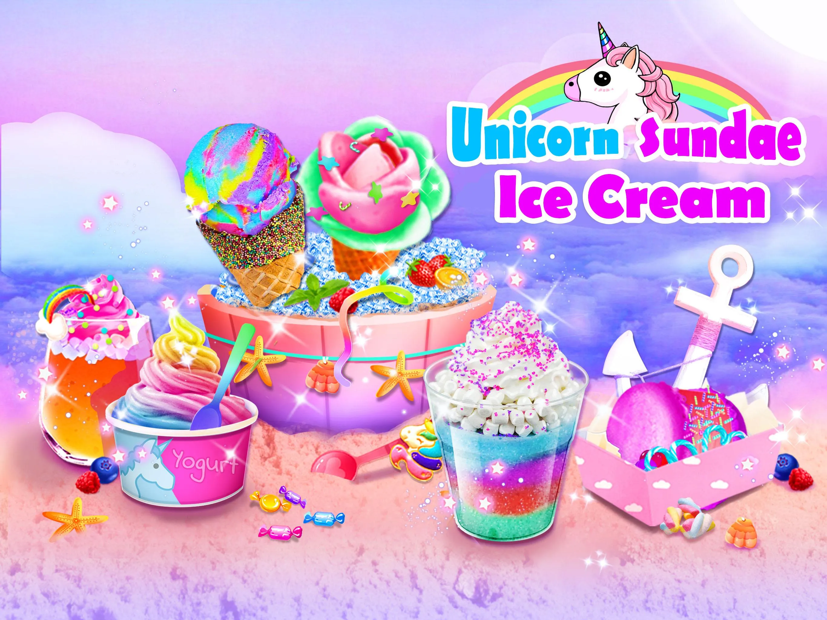 Unicorn Ice Cream Sundae - Ice | Indus Appstore | Screenshot