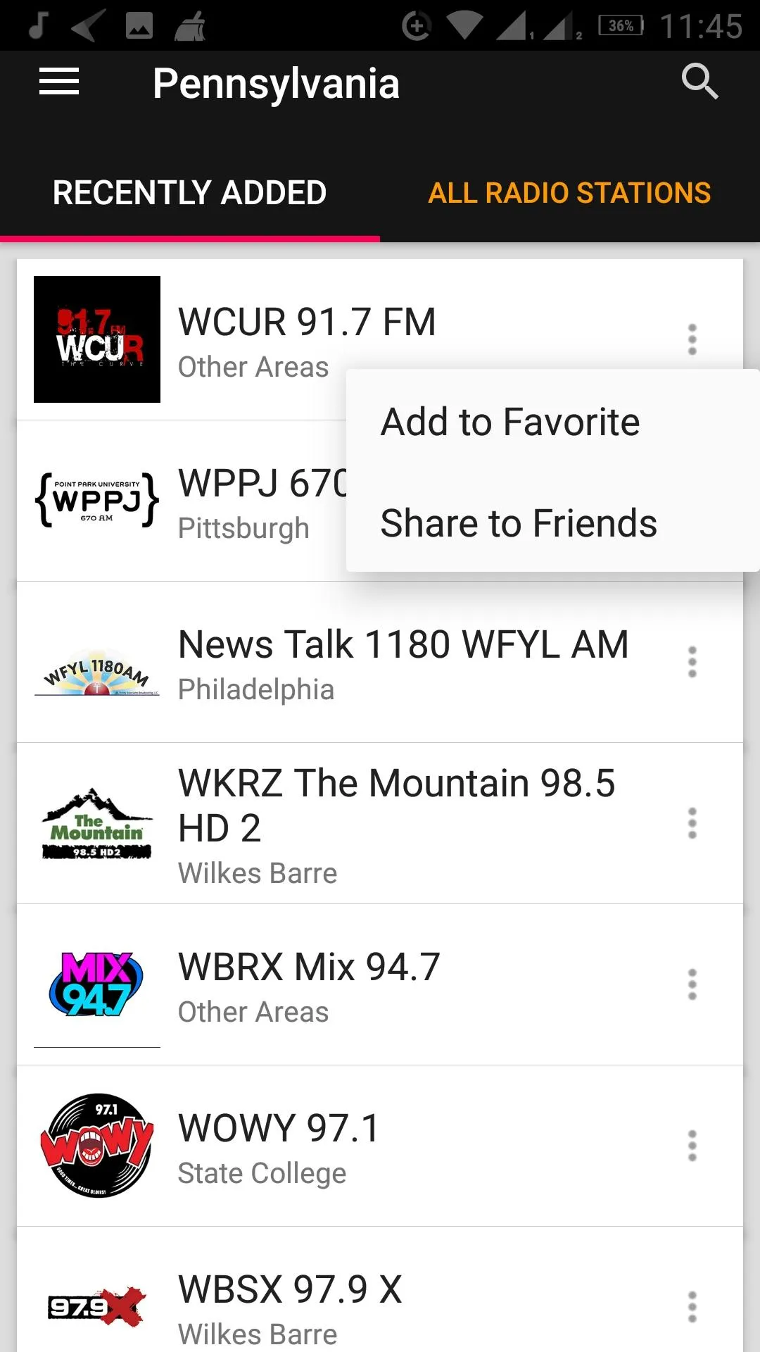 Pennsylvania Radio Stations | Indus Appstore | Screenshot