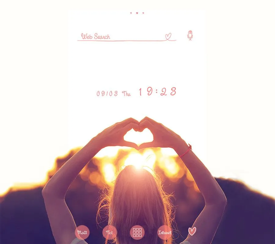 Cute Theme-Hand Heart- | Indus Appstore | Screenshot