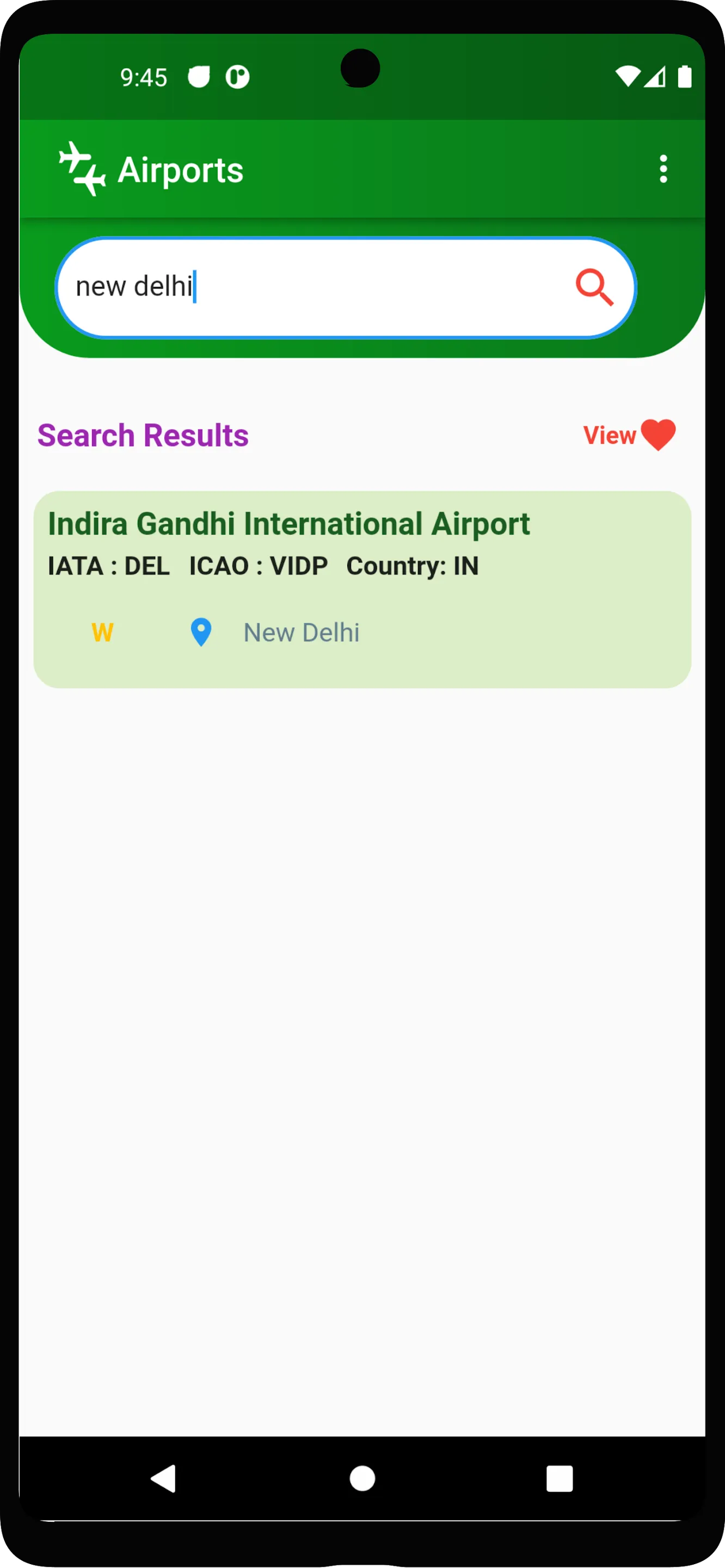 Airport DB- ICAO/IATA Codes | Indus Appstore | Screenshot