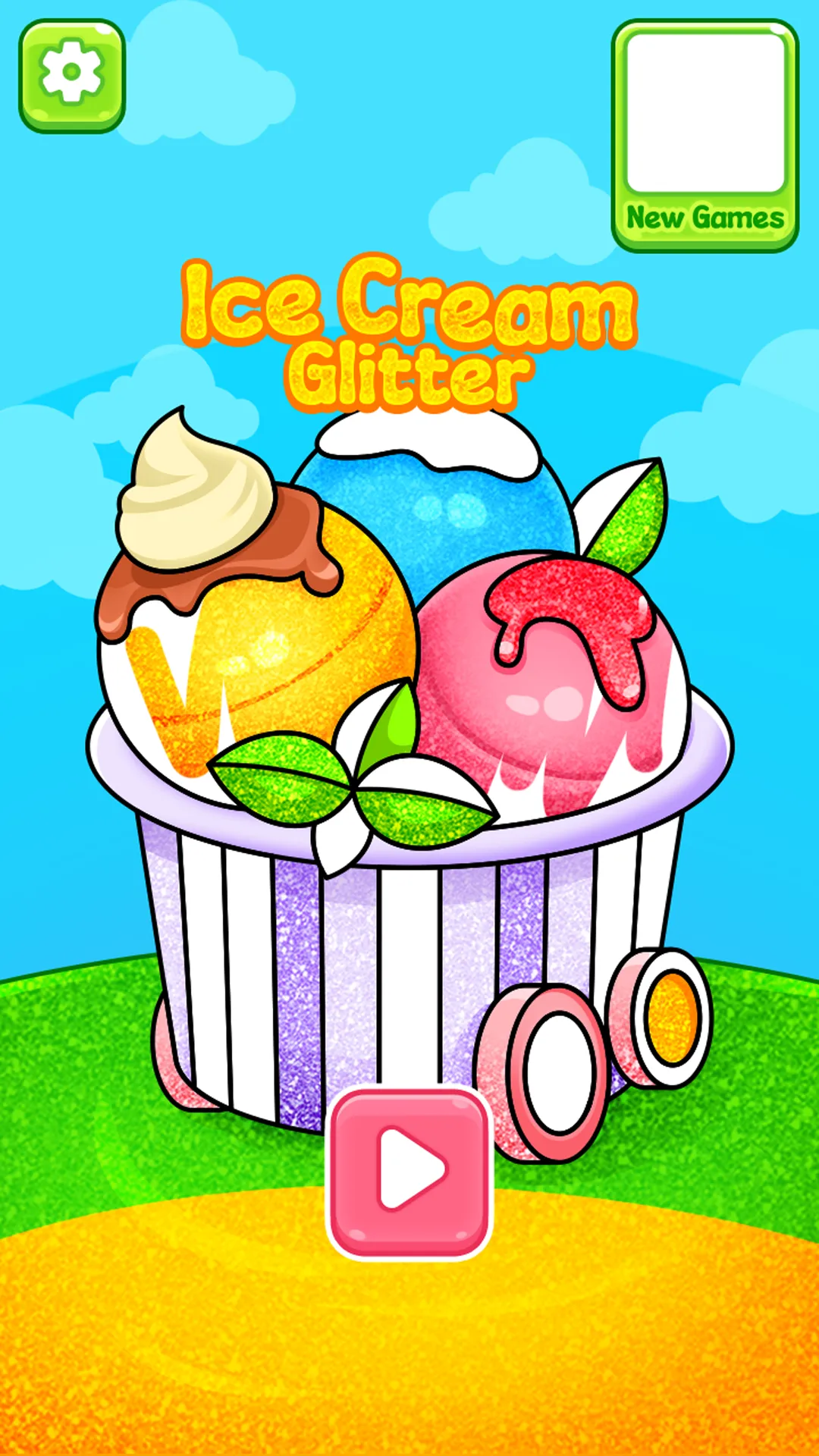 Glitter ice cream coloring | Indus Appstore | Screenshot