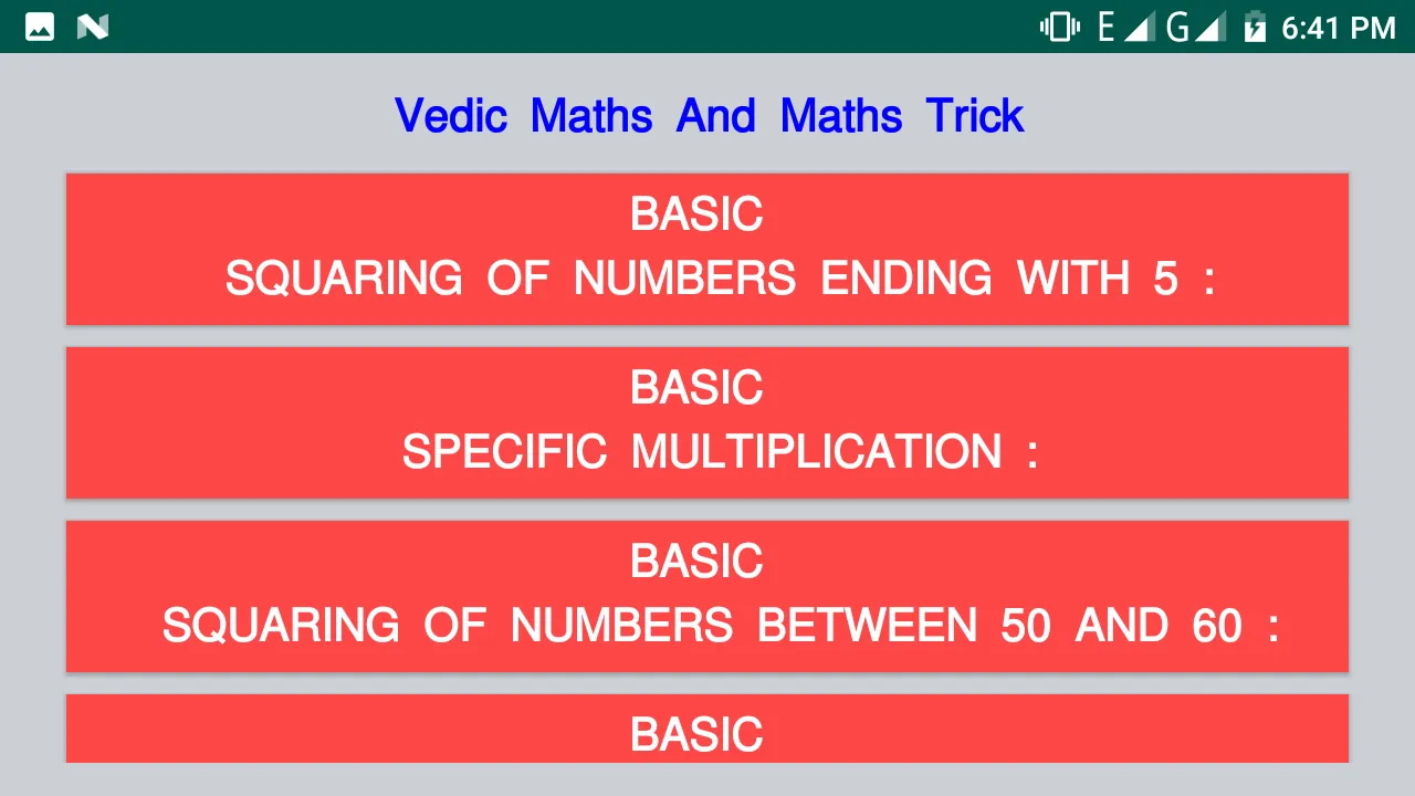 Vedic Math's Trick | Indus Appstore | Screenshot