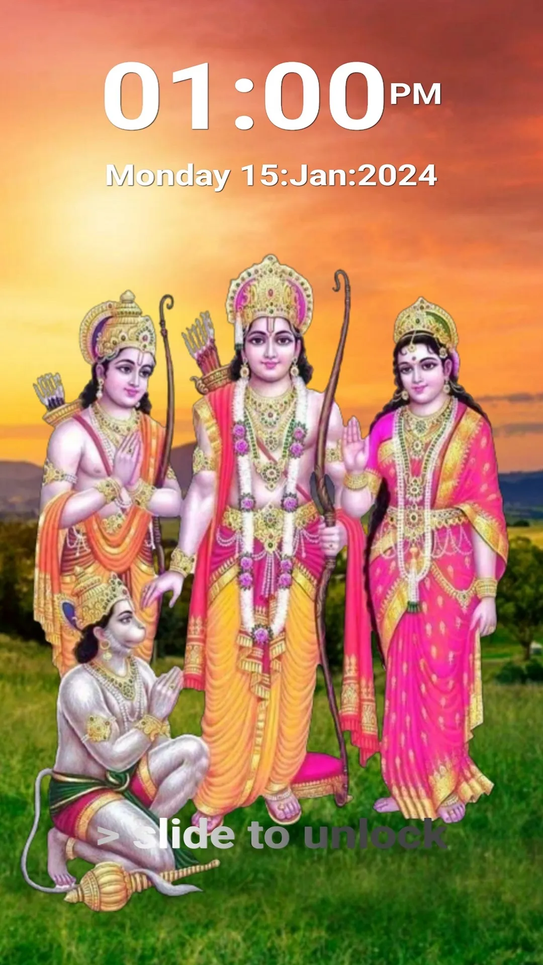 Jai Shree Ram Lock Screen | Indus Appstore | Screenshot