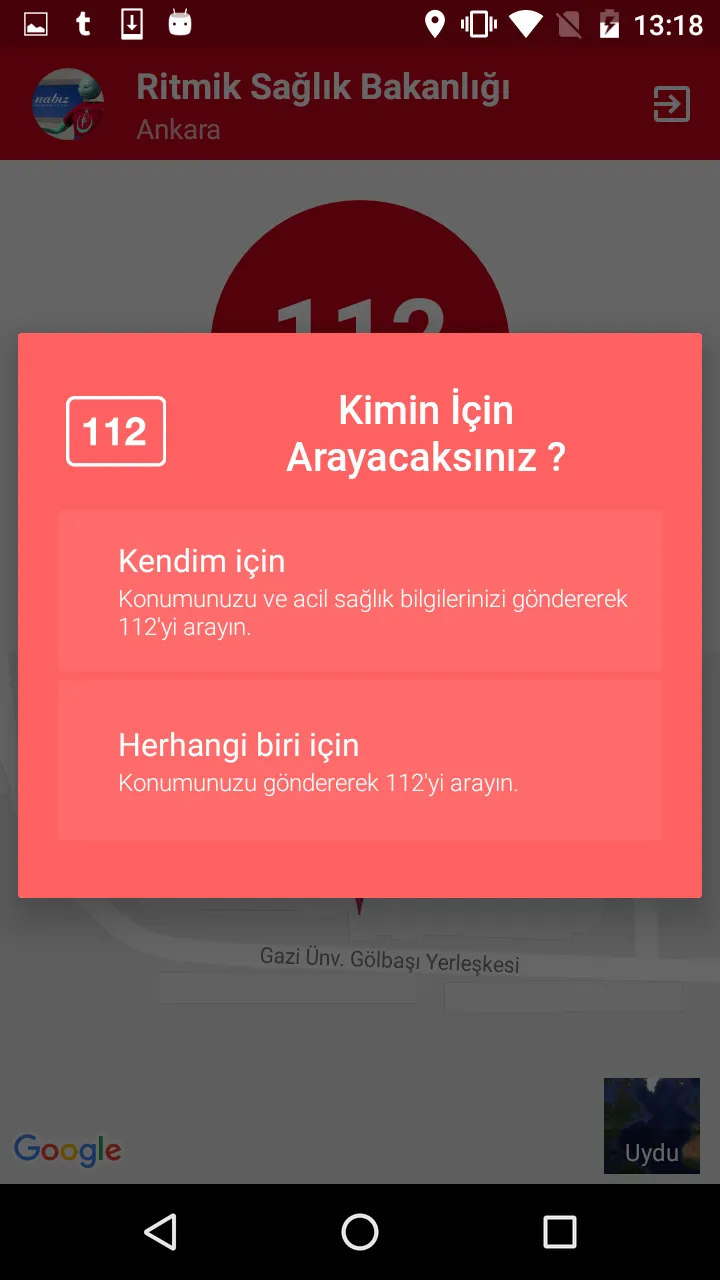 112 Acil Yardım Butonu | Indus Appstore | Screenshot