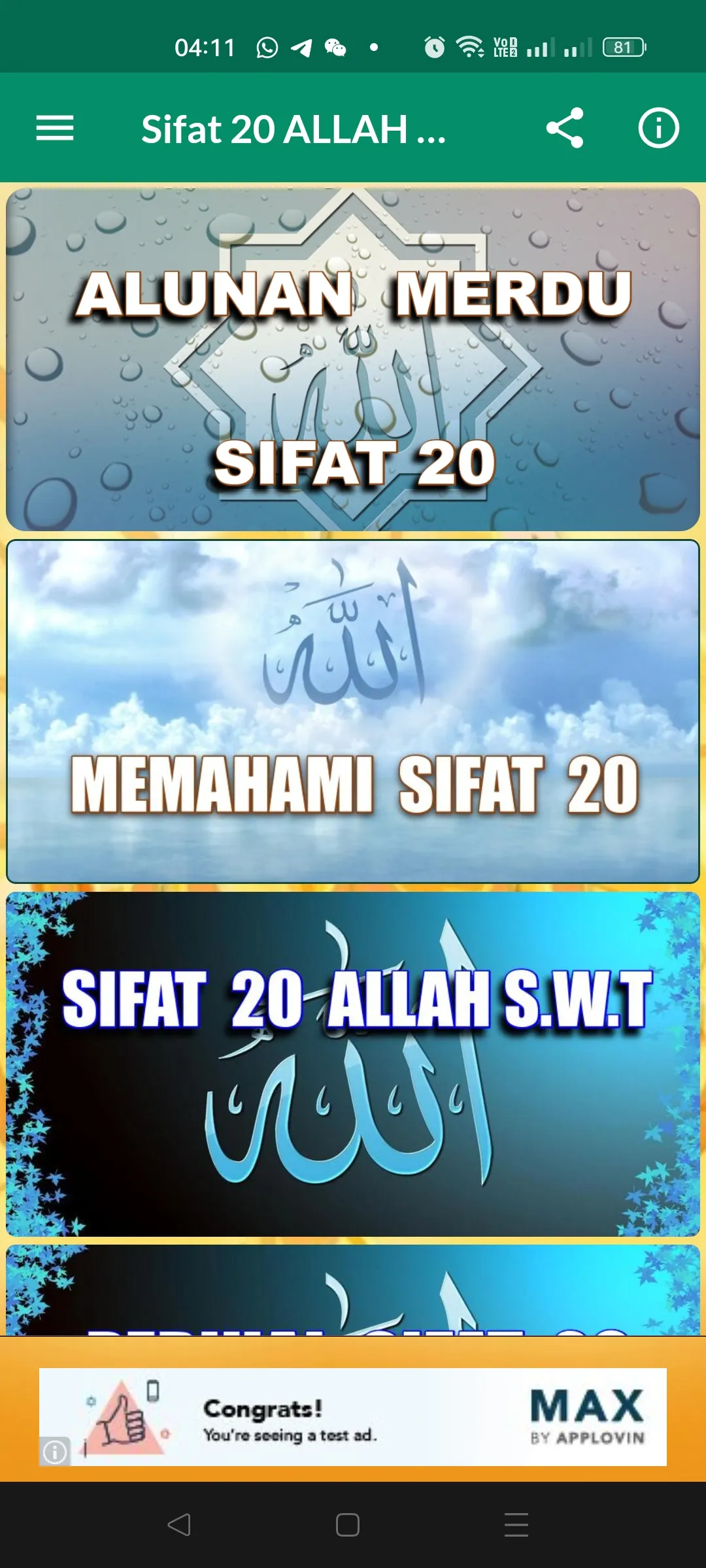 SIFAT 20 ALLAH S.W.T | Indus Appstore | Screenshot