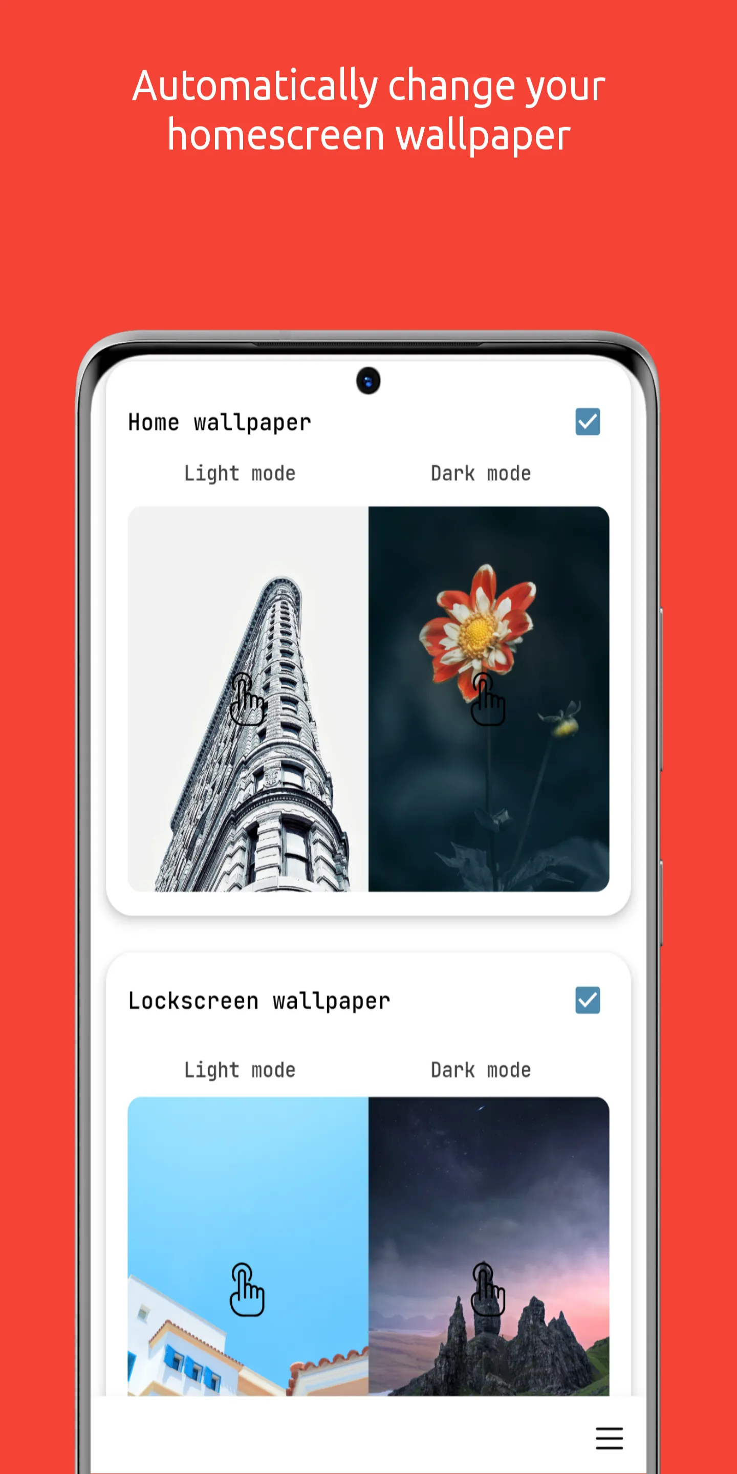 Dark/Light Wallpaper Scheduler | Indus Appstore | Screenshot