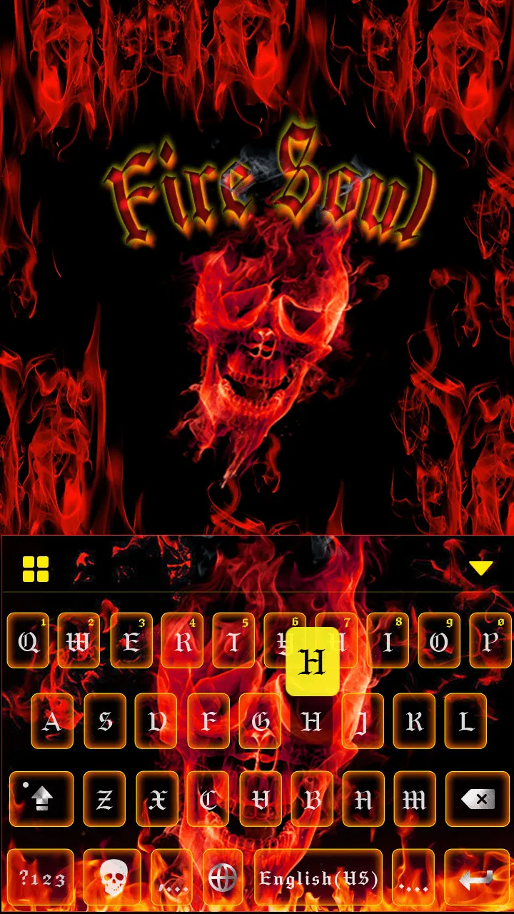 Fire Soul Skull Keyboard Theme | Indus Appstore | Screenshot