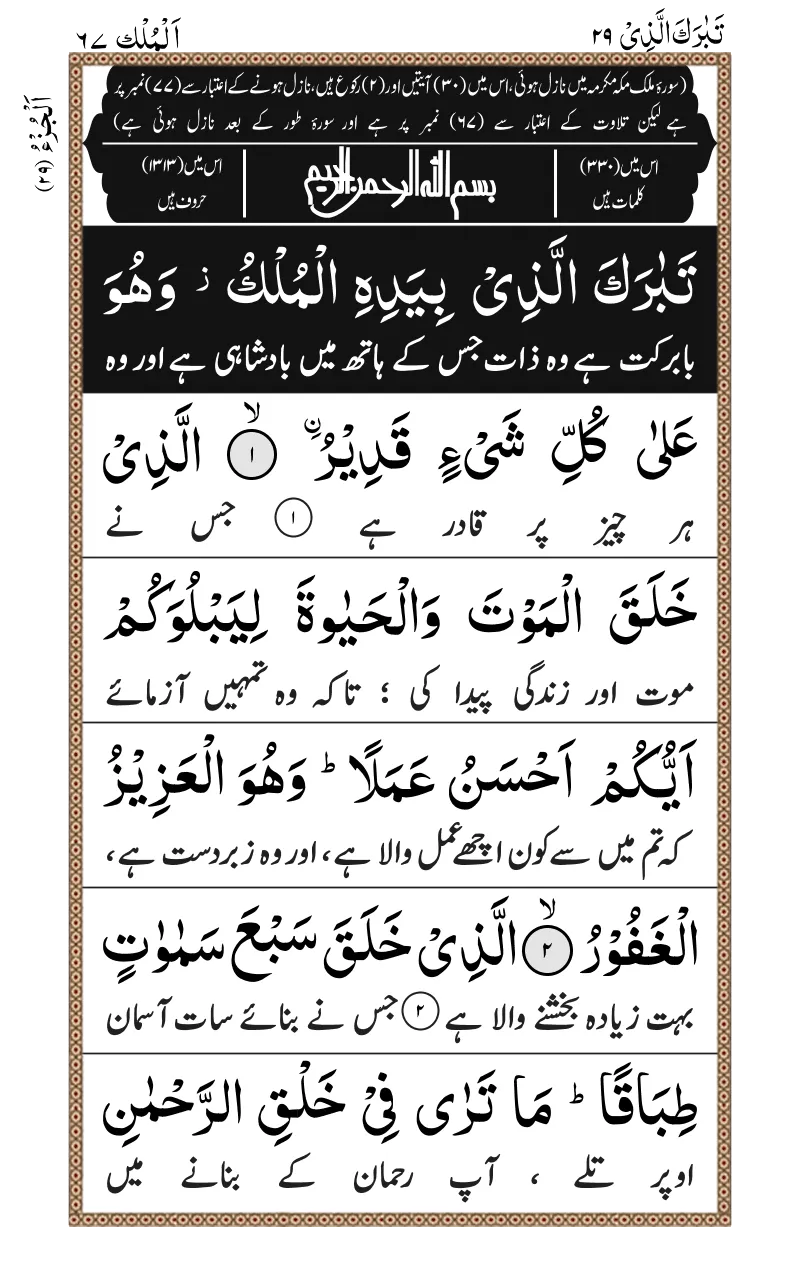 Surah Mulk + Urdu | Indus Appstore | Screenshot