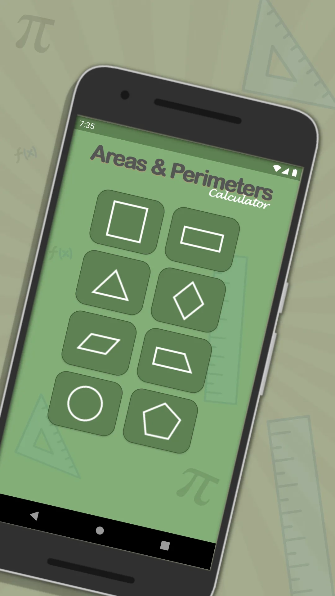 Areas & Perimeters Calculator | Indus Appstore | Screenshot