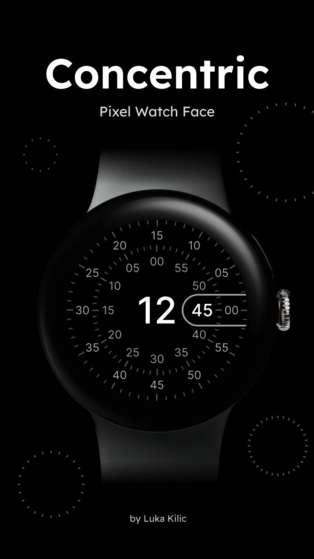 Concentric - Pixel Watch Face | Indus Appstore | Screenshot