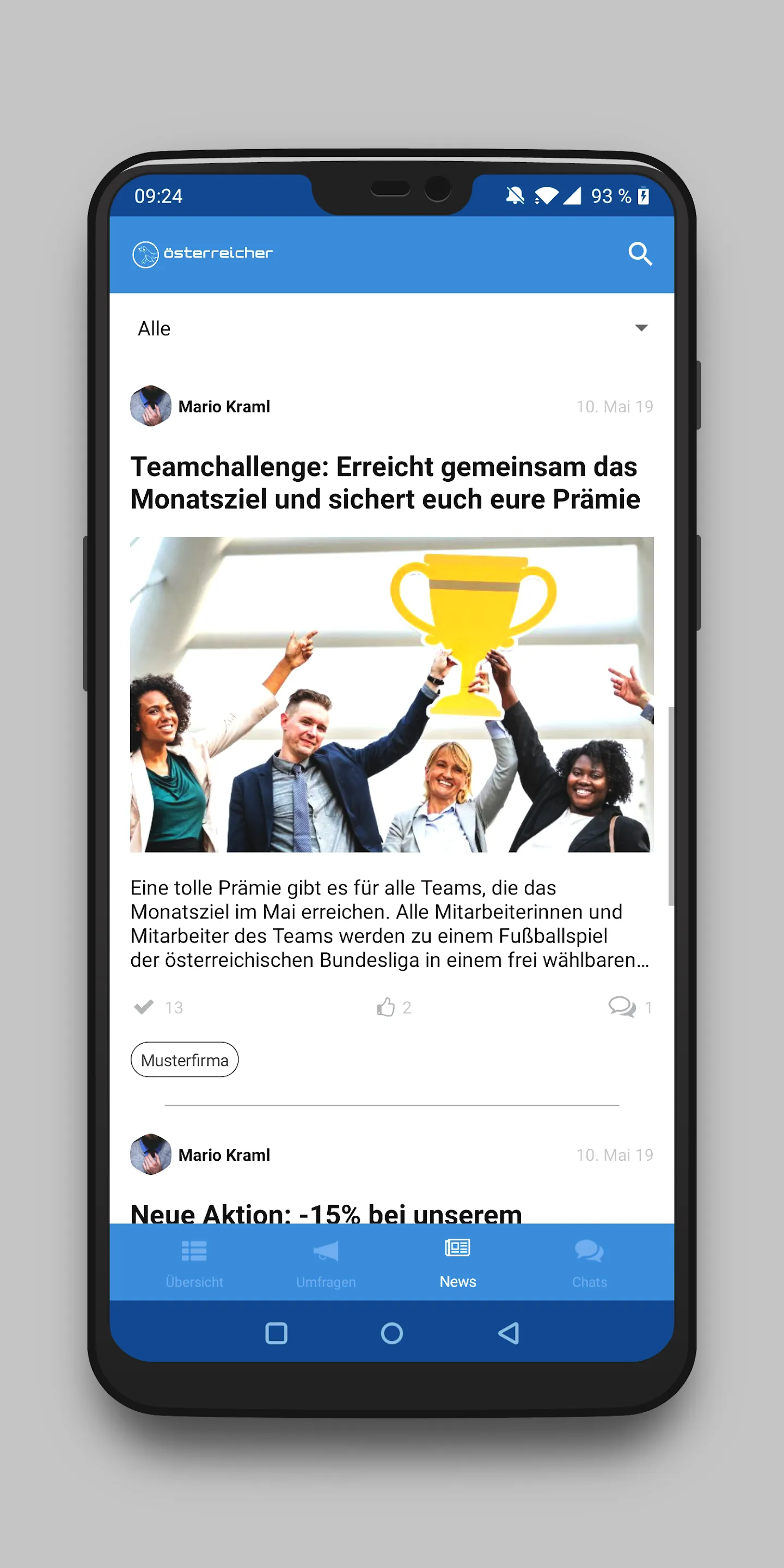 Österreicher Mitarbeiter-App | Indus Appstore | Screenshot