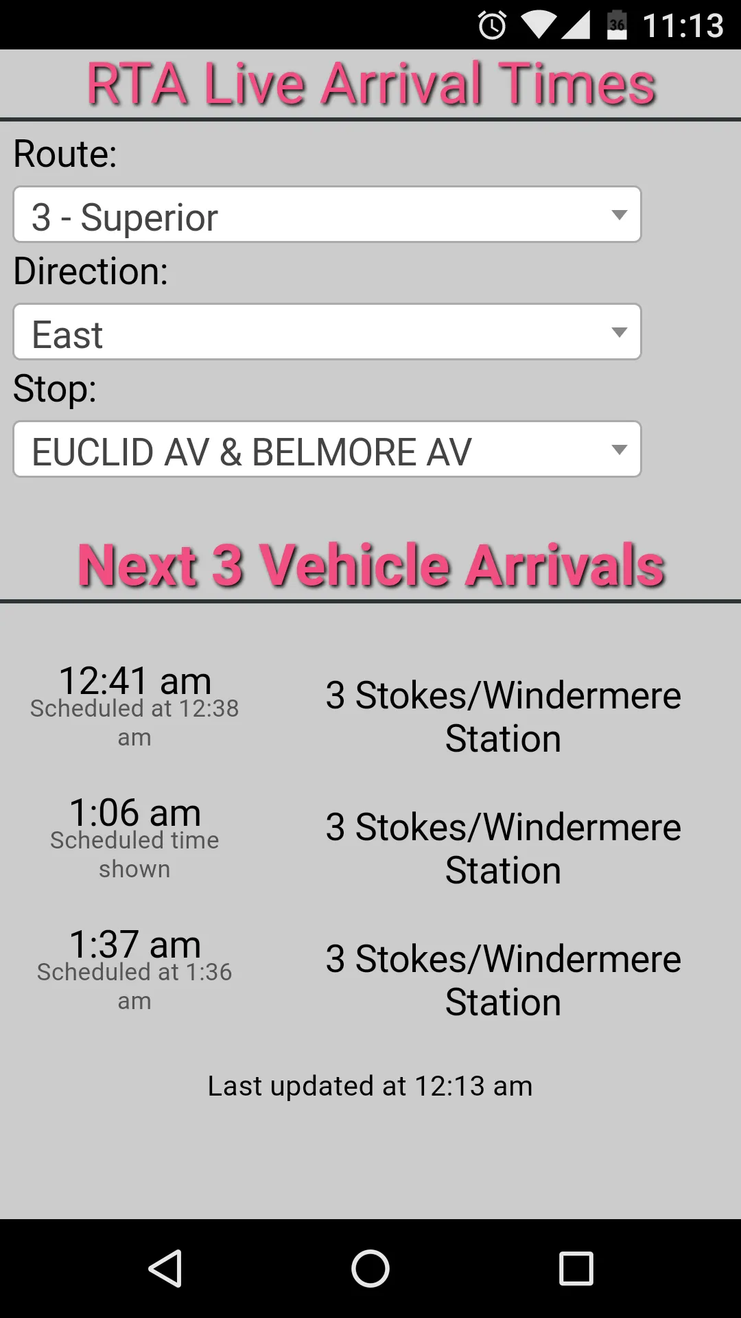 Cleveland RTA Bus Tracker | Indus Appstore | Screenshot