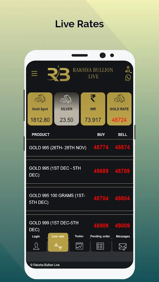 Raksha Bullion Live | Indus Appstore | Screenshot