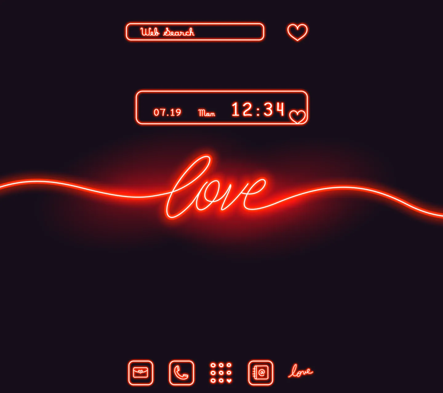 Cool Wallpaper Neon Love Theme | Indus Appstore | Screenshot