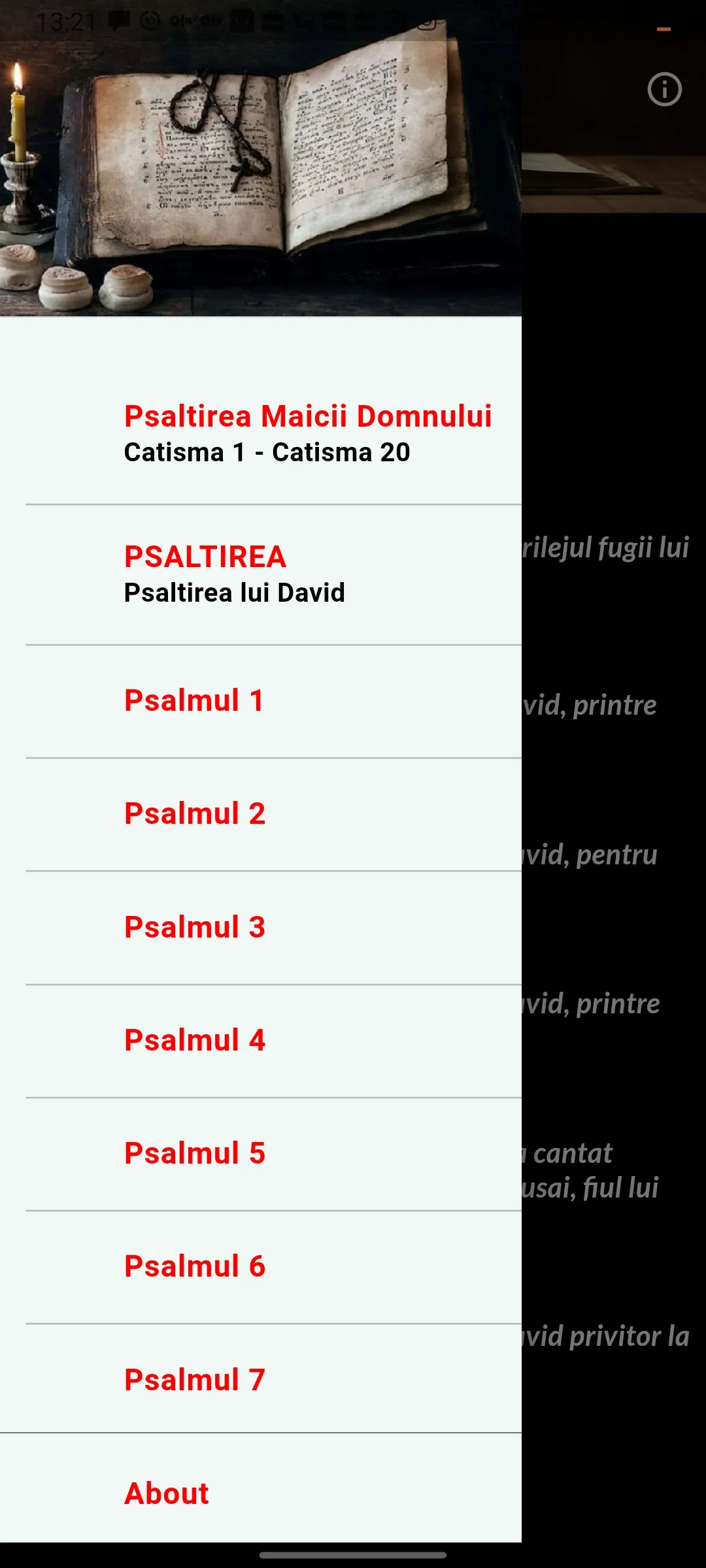 Psaltirea Prorocului David | Indus Appstore | Screenshot