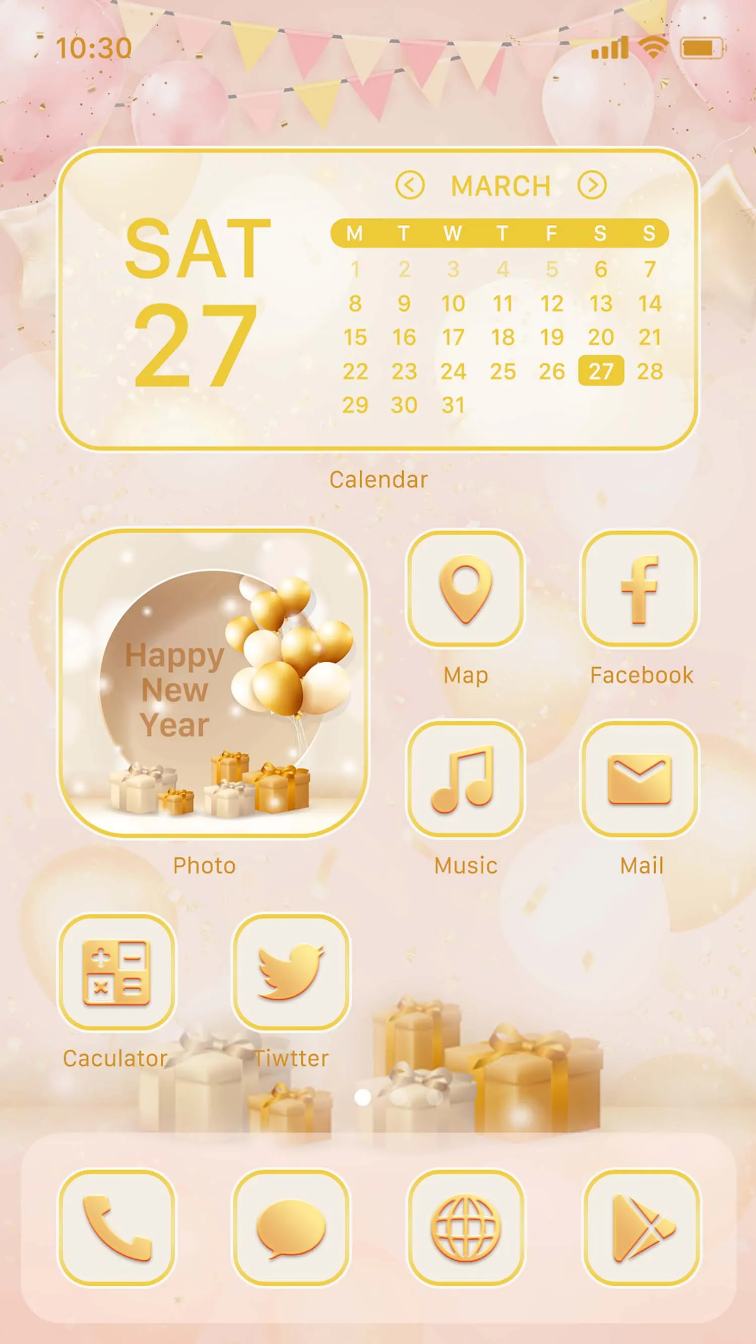 Wow Champagne Kisses Theme | Indus Appstore | Screenshot