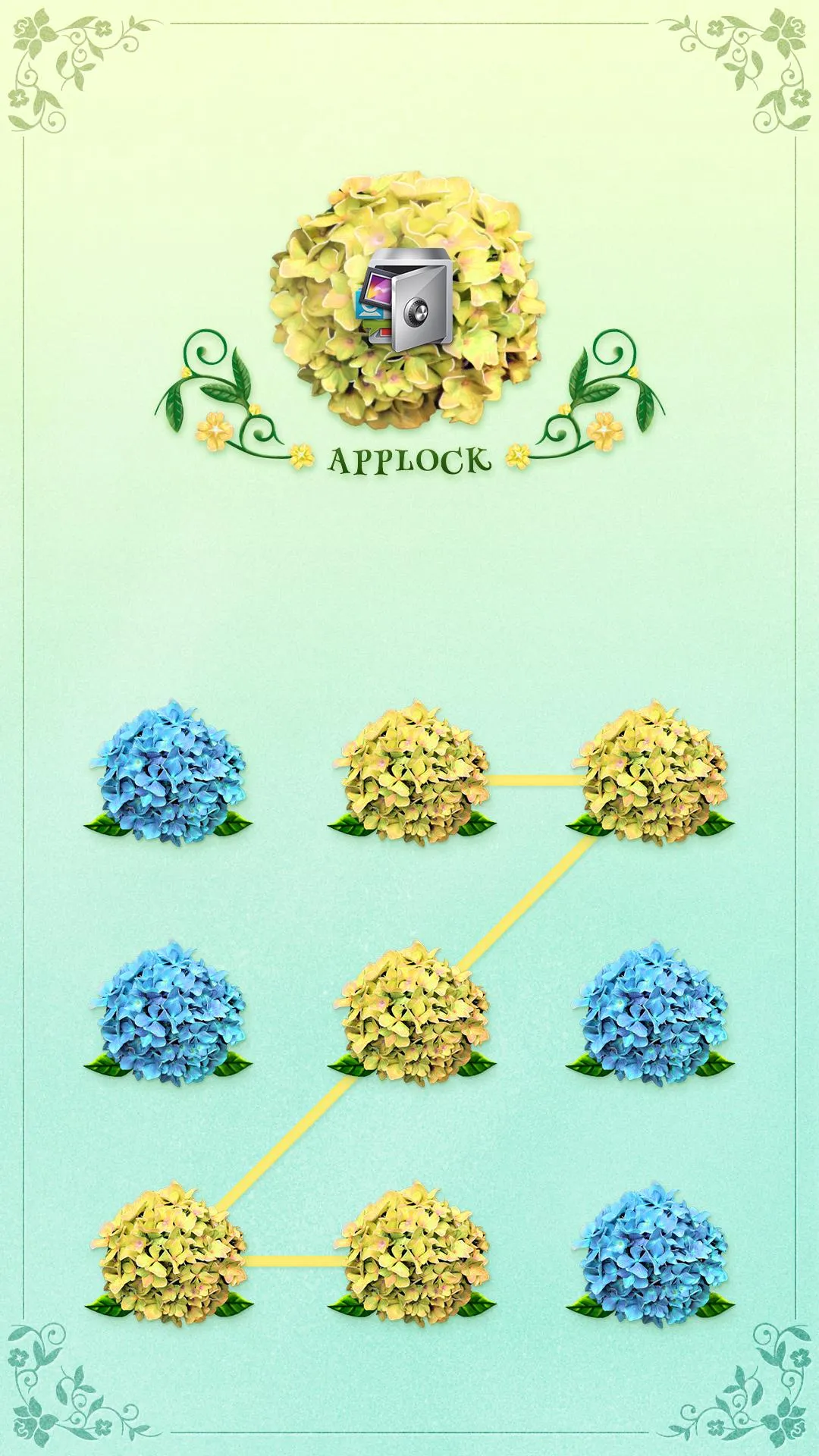 AppLock Theme Hydrangea | Indus Appstore | Screenshot