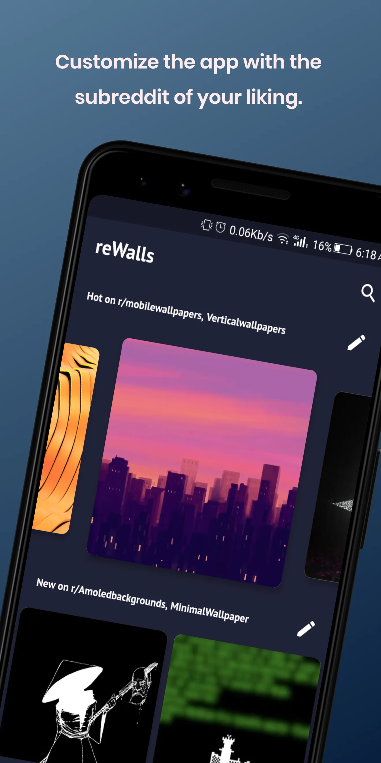 reWalls : Wallpapers from Redd | Indus Appstore | Screenshot