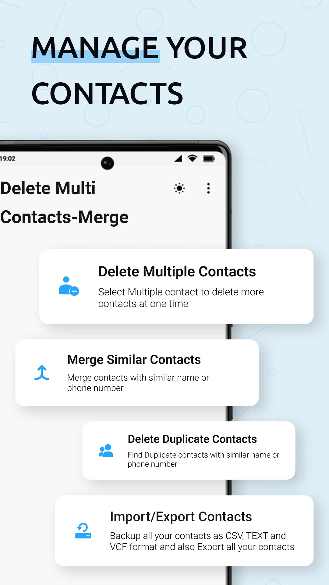 Delete Multi Contacts - Merge | Indus Appstore | Screenshot