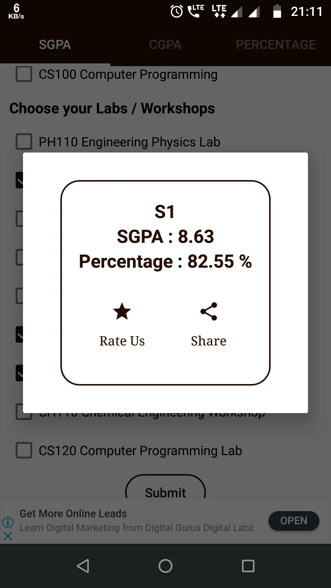 KTU GPA Calculator | Indus Appstore | Screenshot