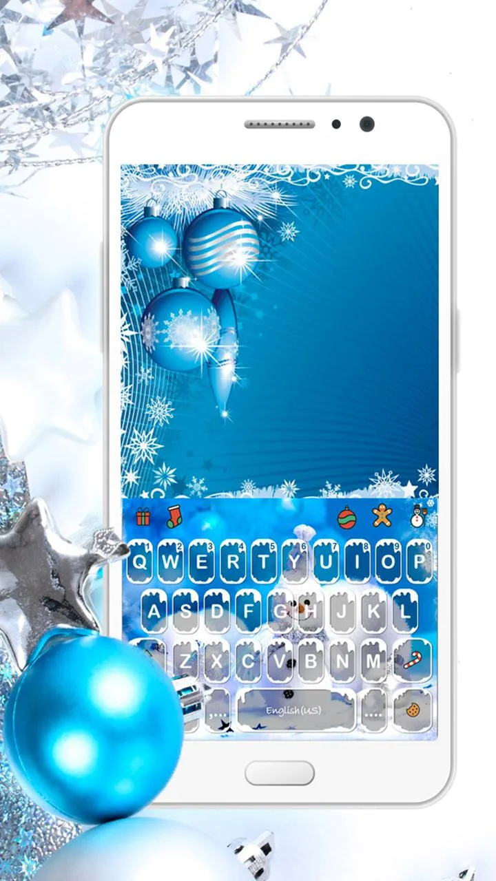 Blue Christmas1 Keyboard Theme | Indus Appstore | Screenshot